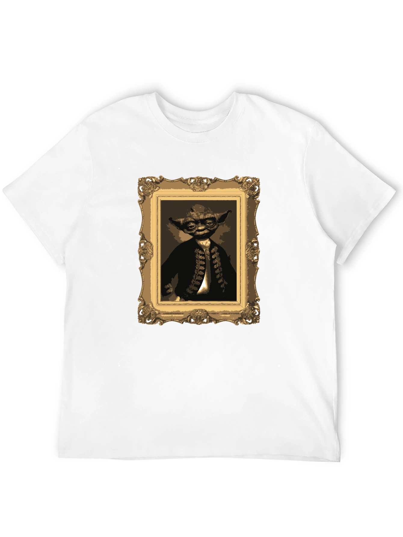 Yoda Portrait Graphic Tee - Black Crew Neck