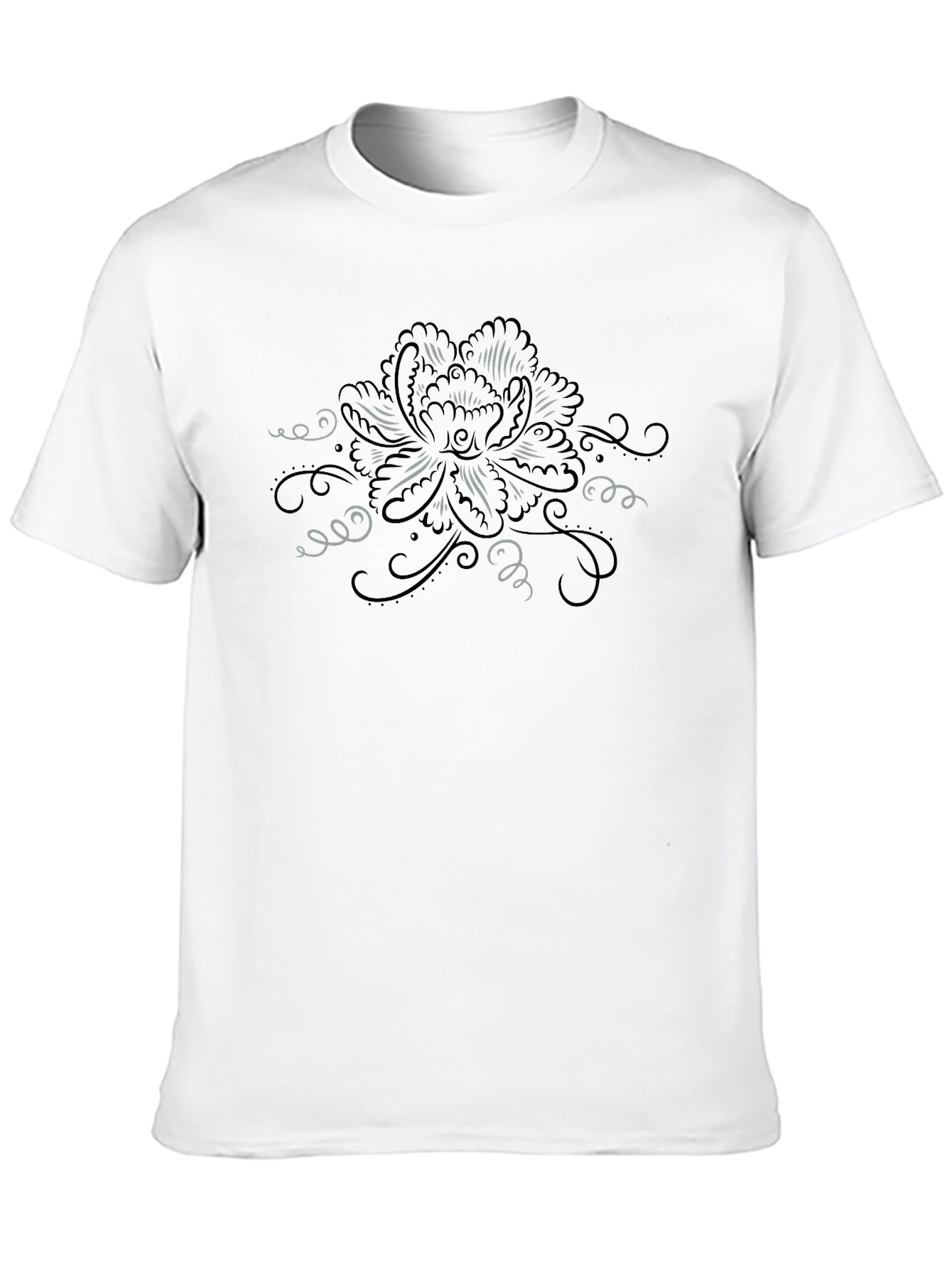 Floral Graphic Black T-Shirt - Stylish Casual Wear