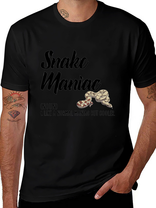Snake Maniac Graphic Tee - Unique Reptile Lovers Gift
