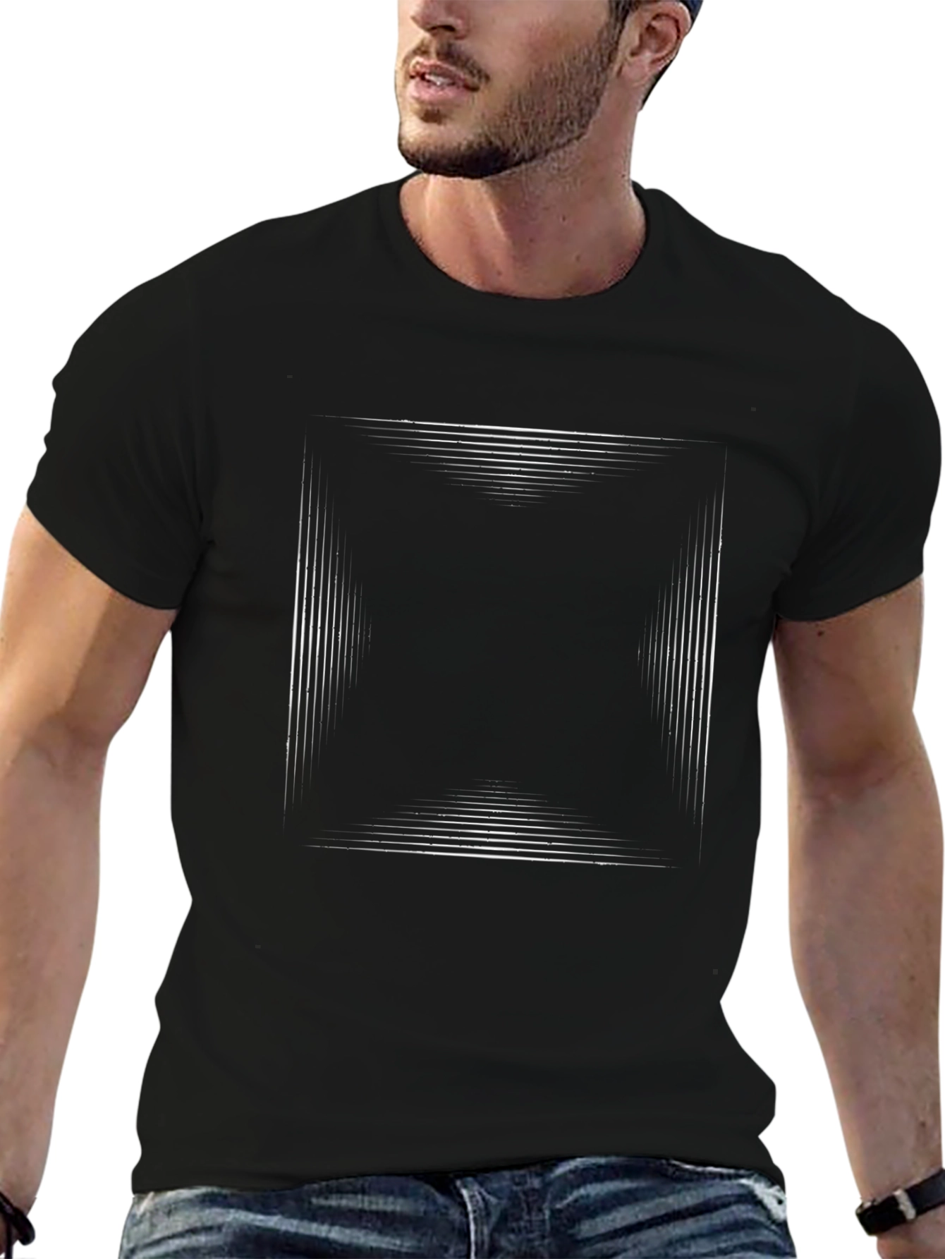 Geometric Illusion Tee - Modern Style