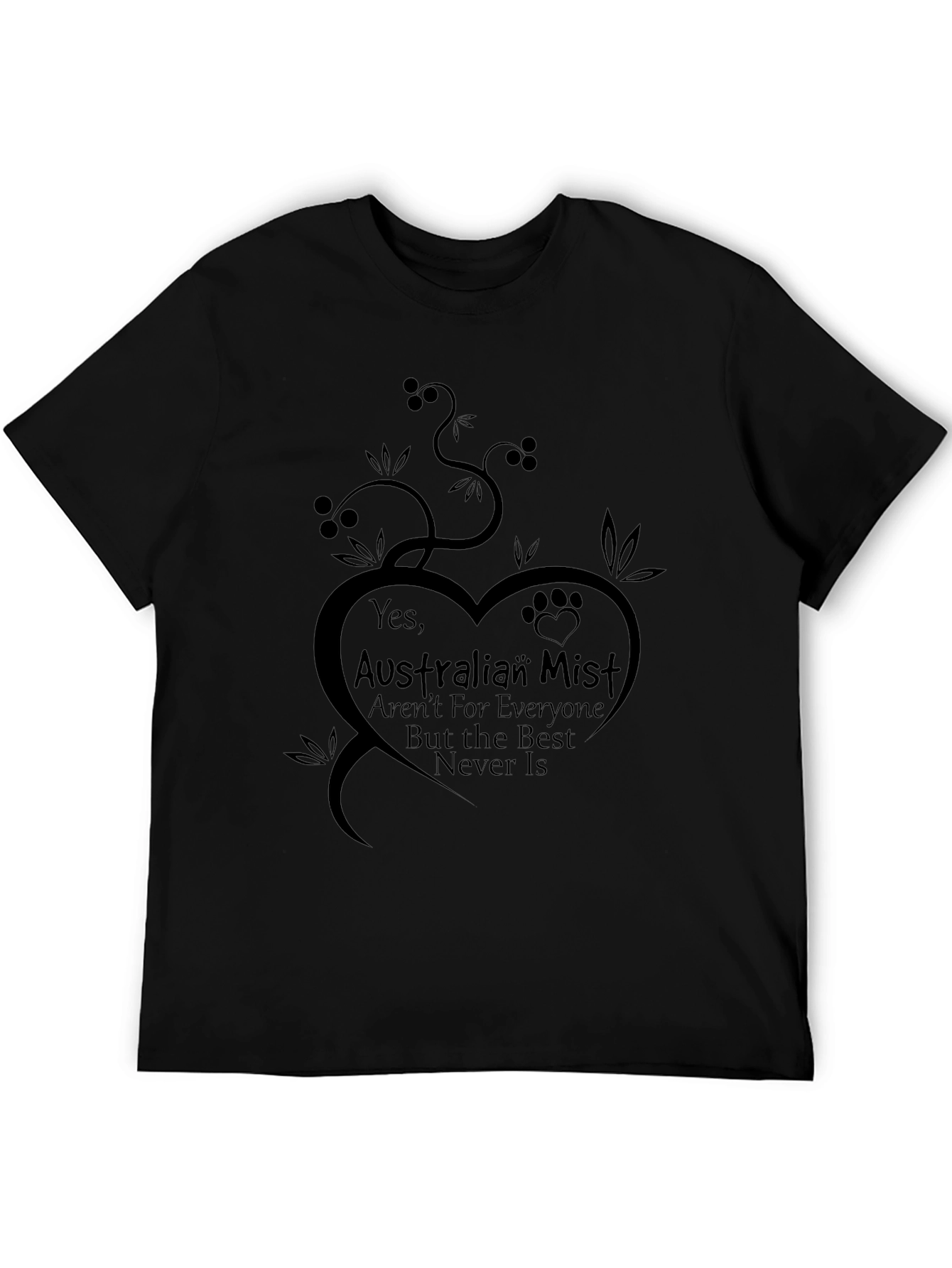 Australian Mist Cat Breed T-Shirt Heart Design