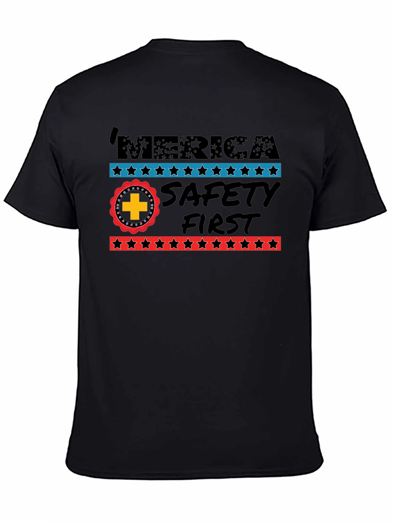 MERICA Safety First Graphic Print Tee