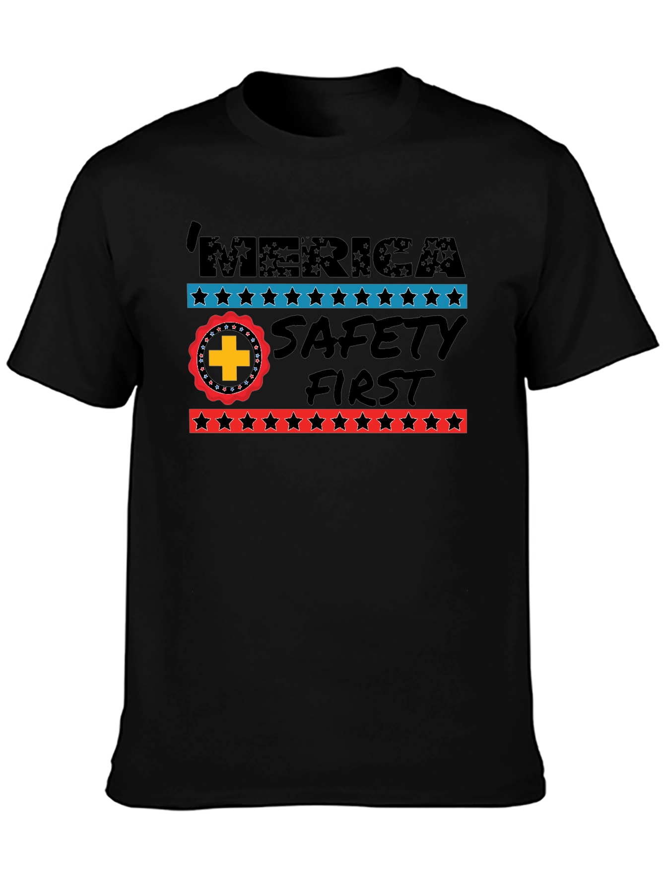 MERICA Safety First Graphic Print Tee