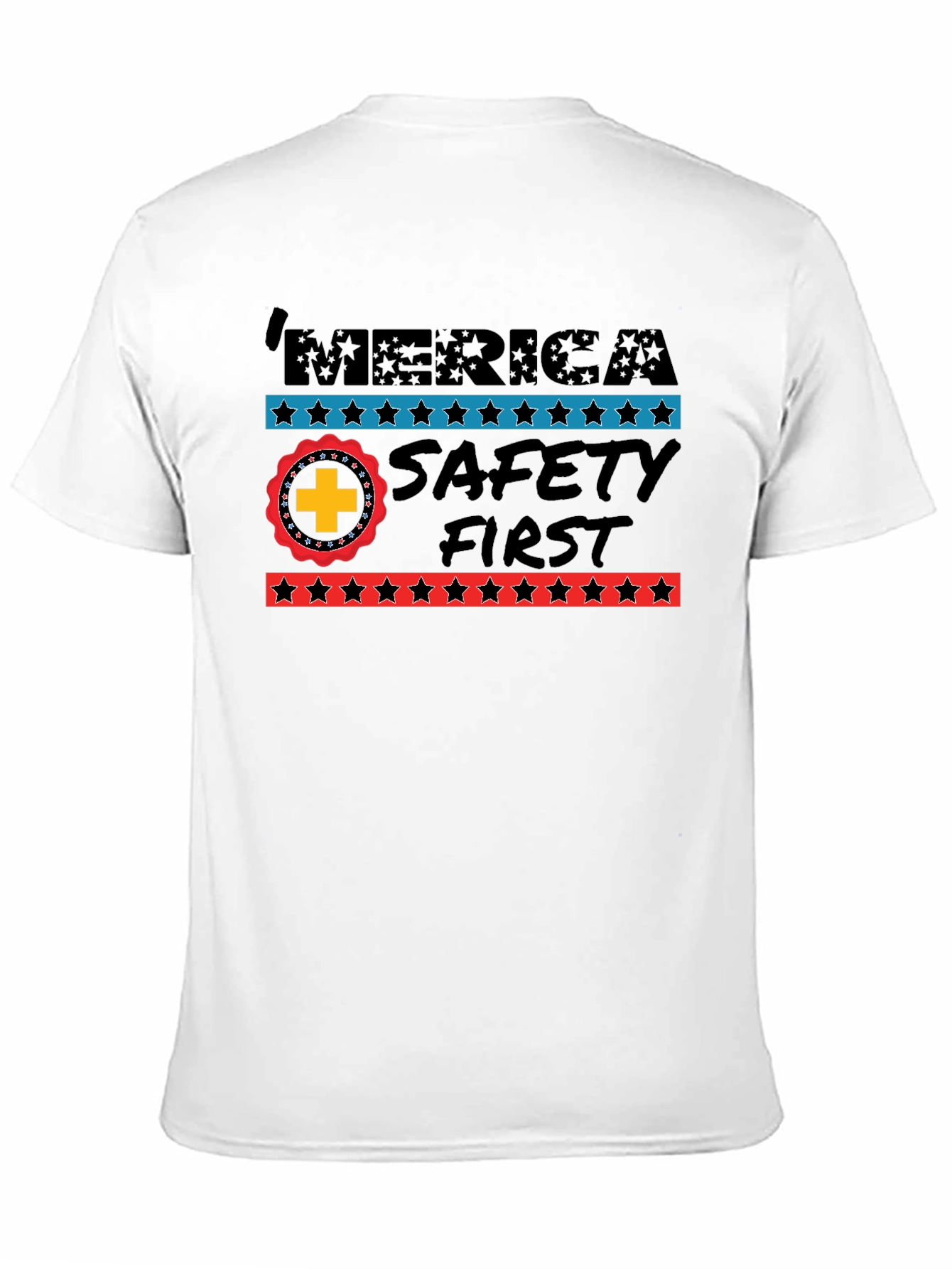 MERICA Safety First Graphic Print Tee