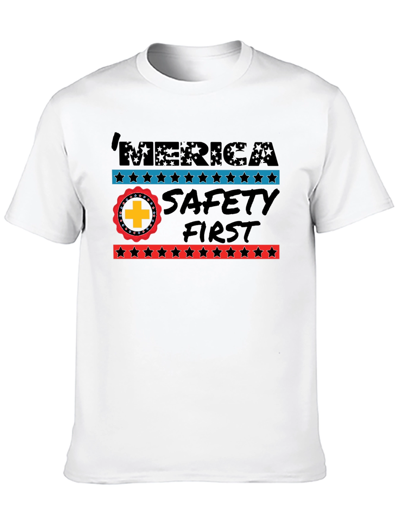 MERICA Safety First Graphic Print Tee