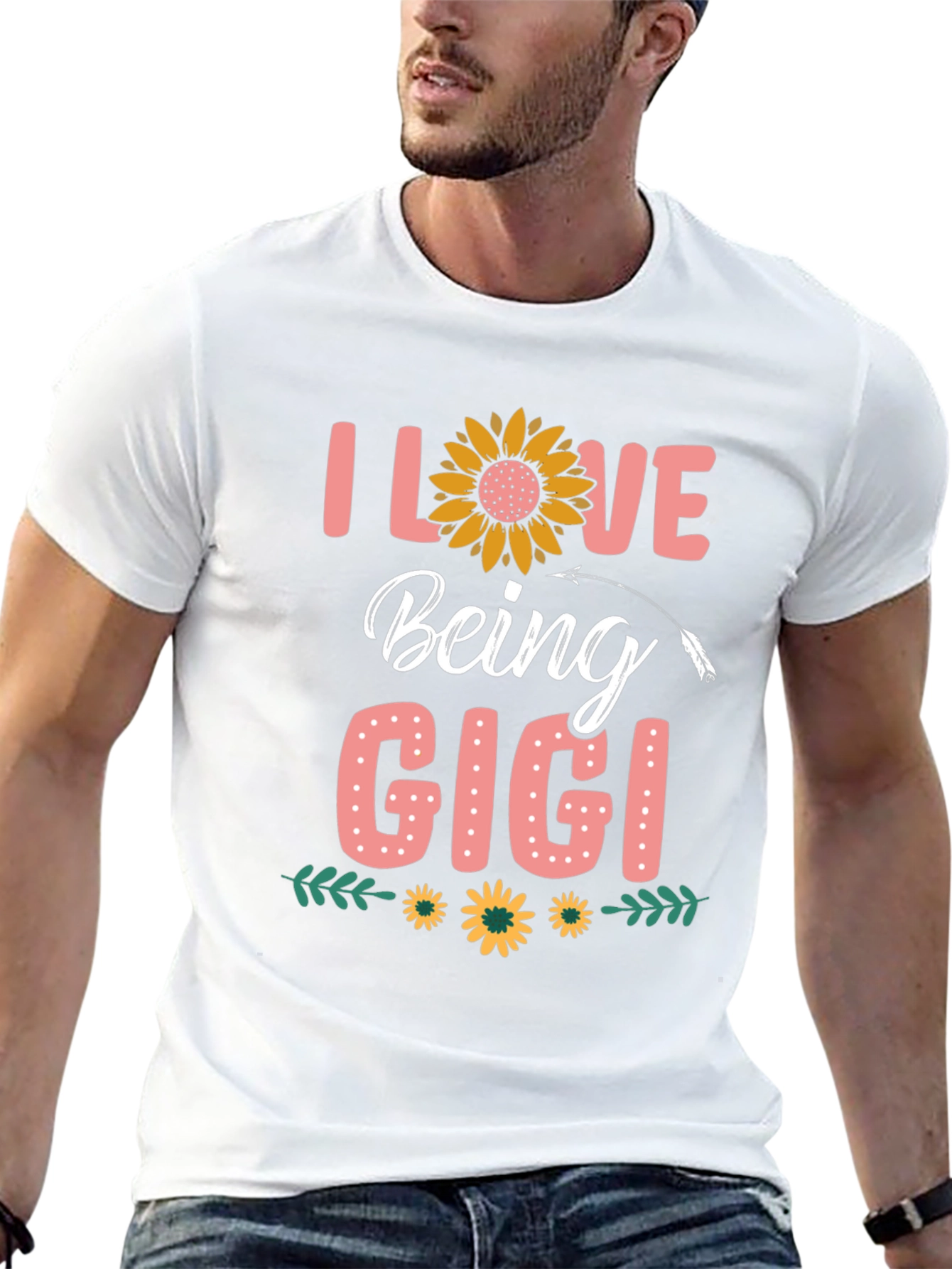 I Love Being Gigi T-Shirt Sunflower Design
