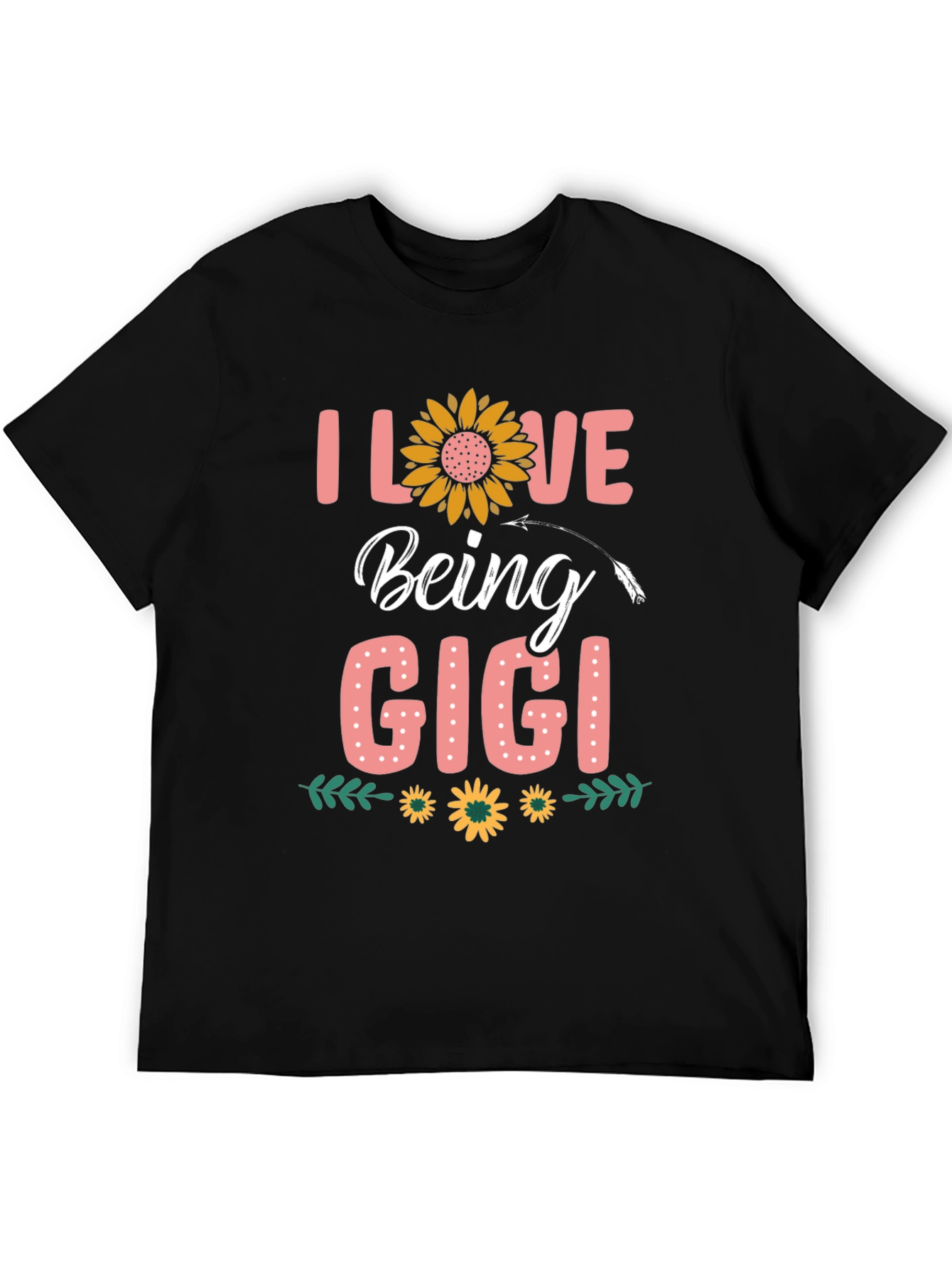 I Love Being Gigi T-Shirt Sunflower Design