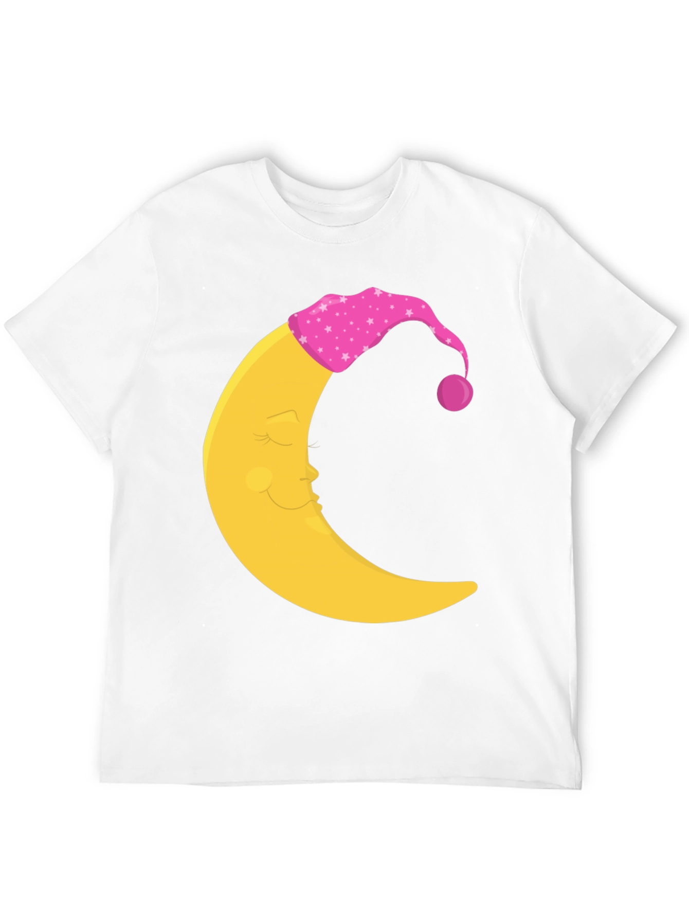 Sleepy Moon Graphic Tee - Black Cotton Comfort
