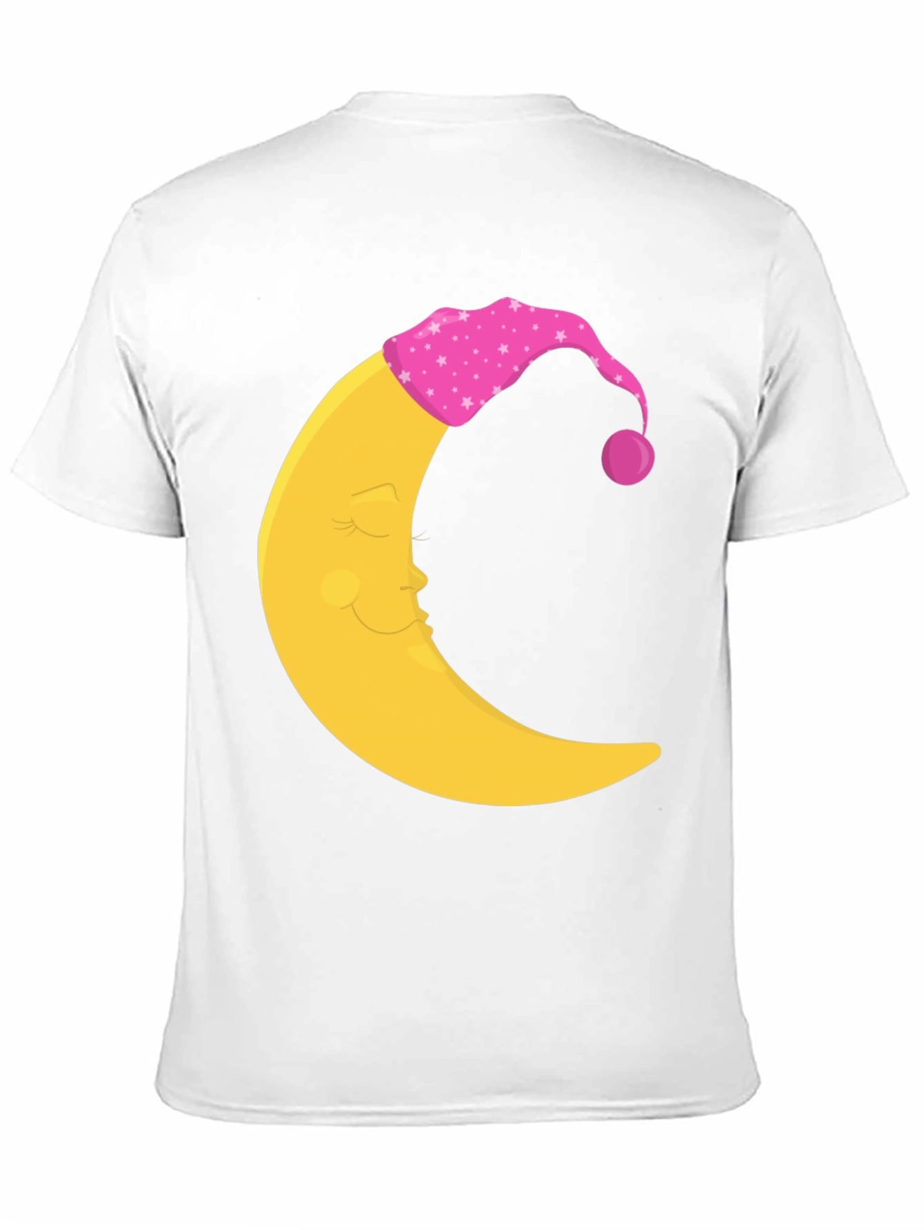 Sleepy Moon Graphic Tee - Black Cotton Comfort