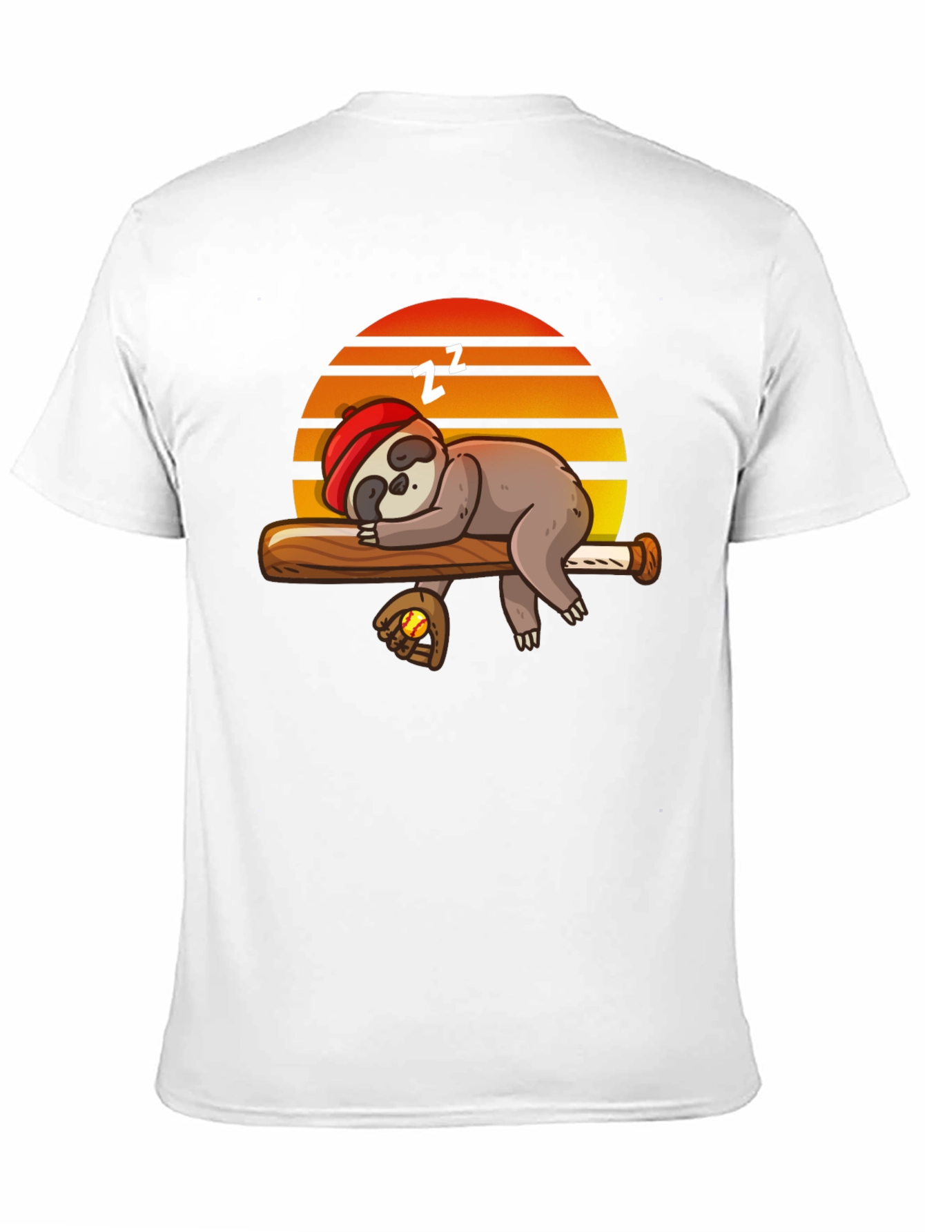 Sleeping Sloth Baseball T-Shirt