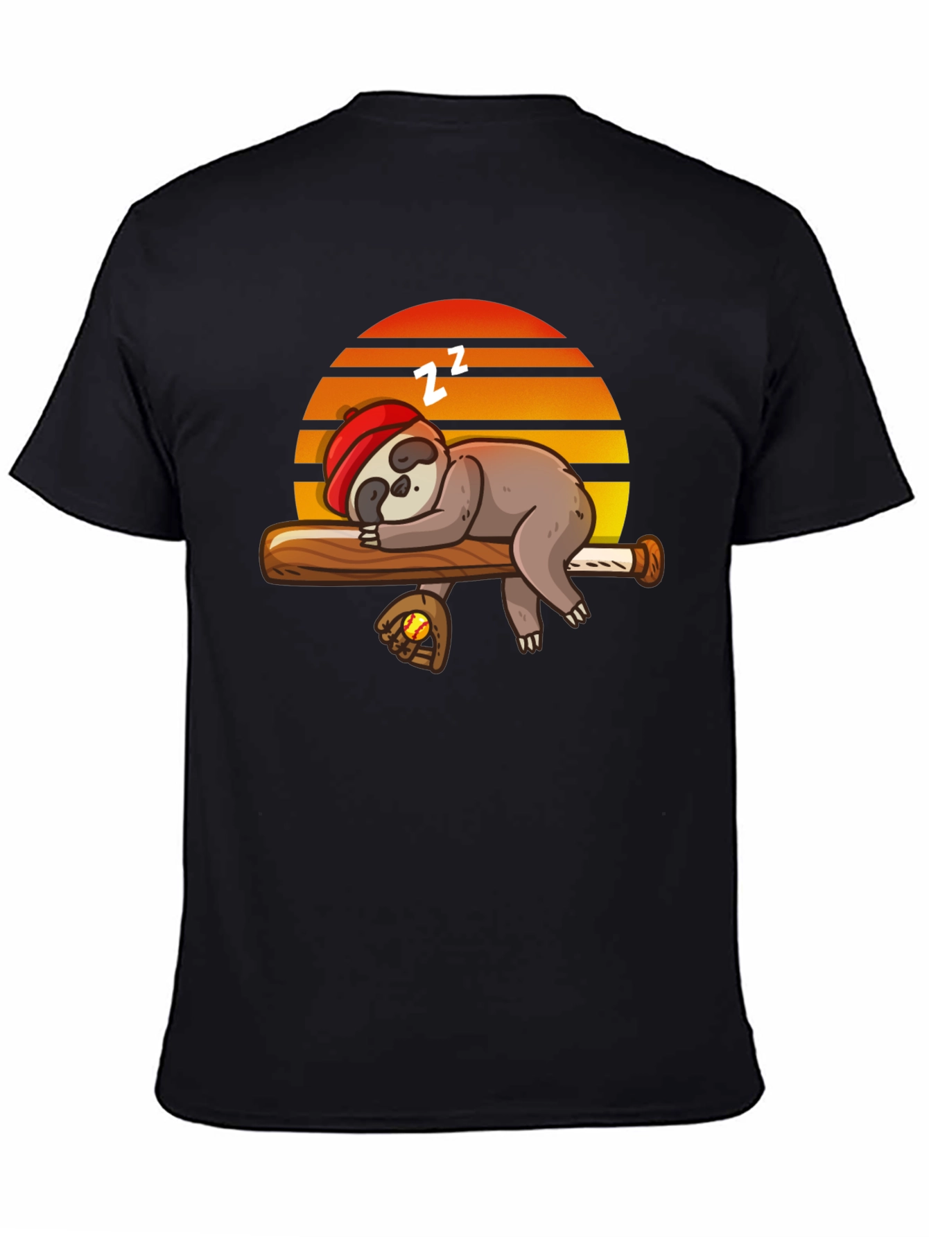 Sleeping Sloth Baseball T-Shirt