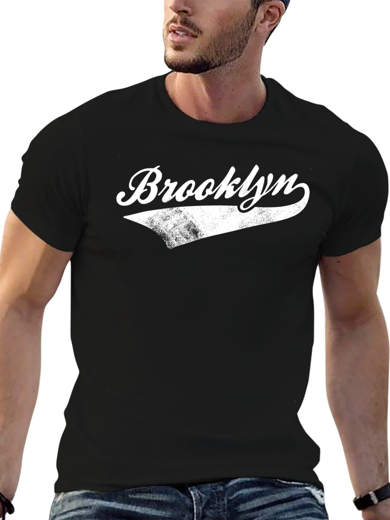 Brooklyn Graphic Tee - Retro Style Black T-Shirt