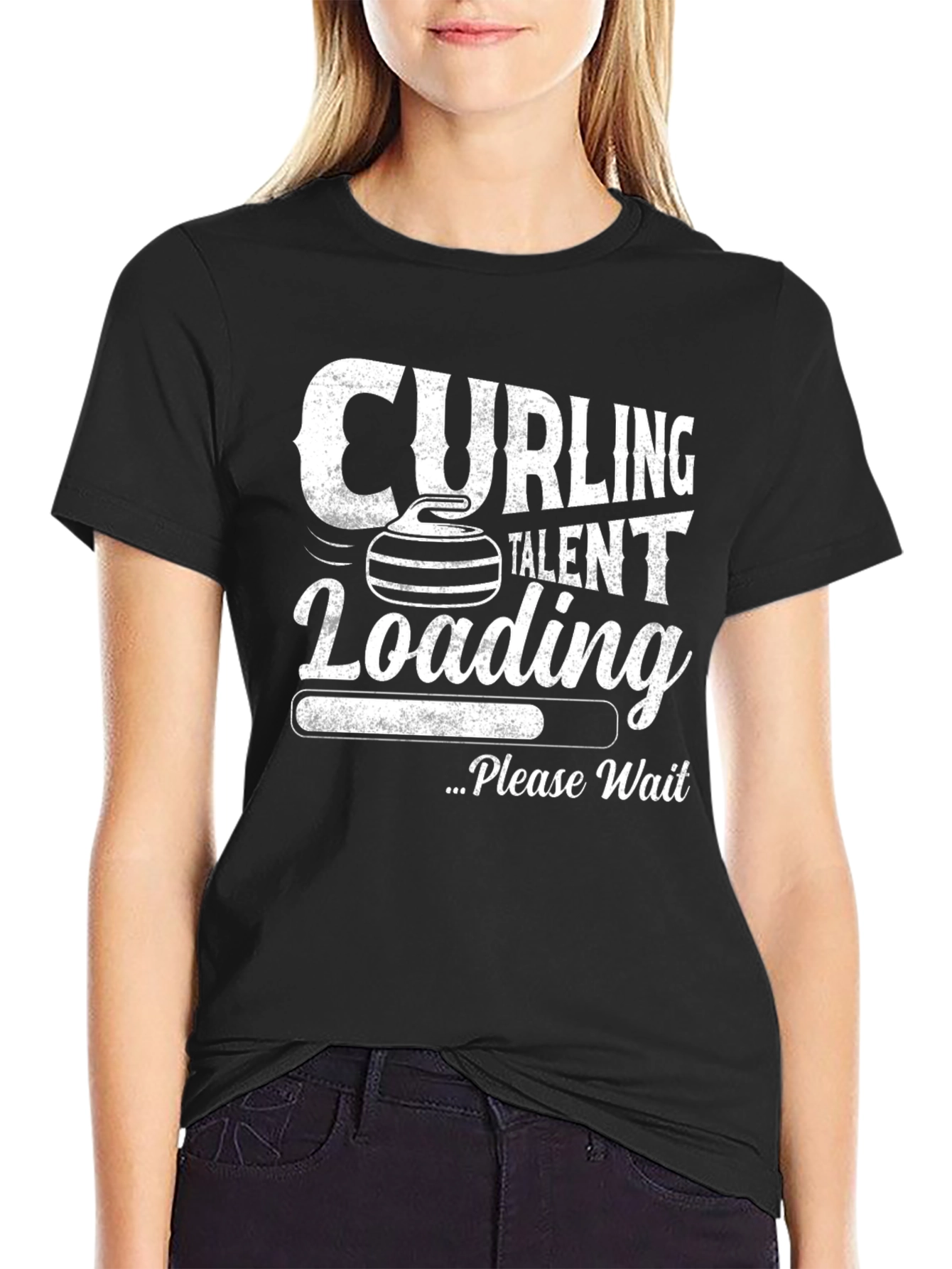 Curling Talent Loading T-Shirt - Funny Sports Tee