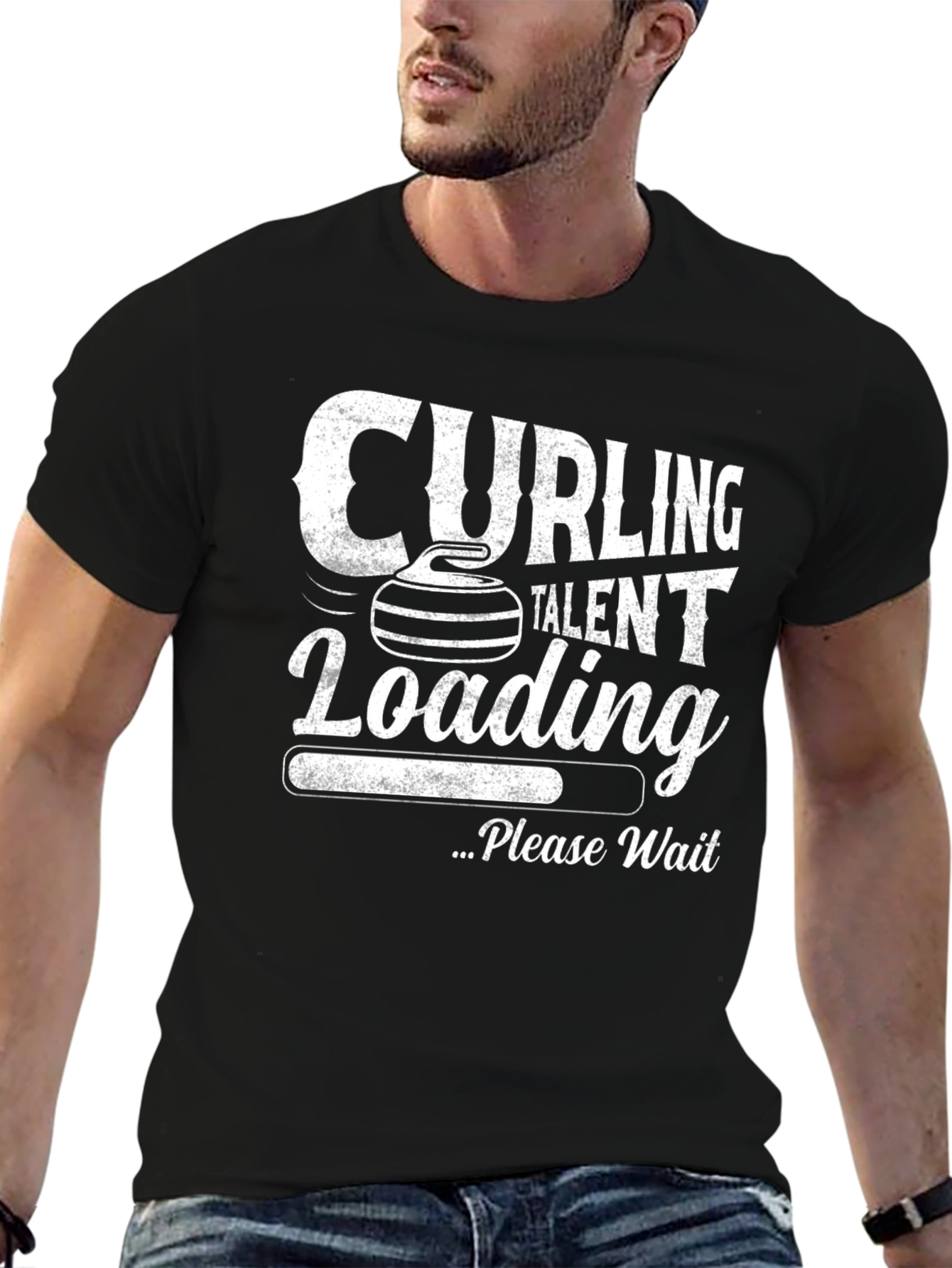 Curling Talent Loading T-Shirt - Funny Sports Tee