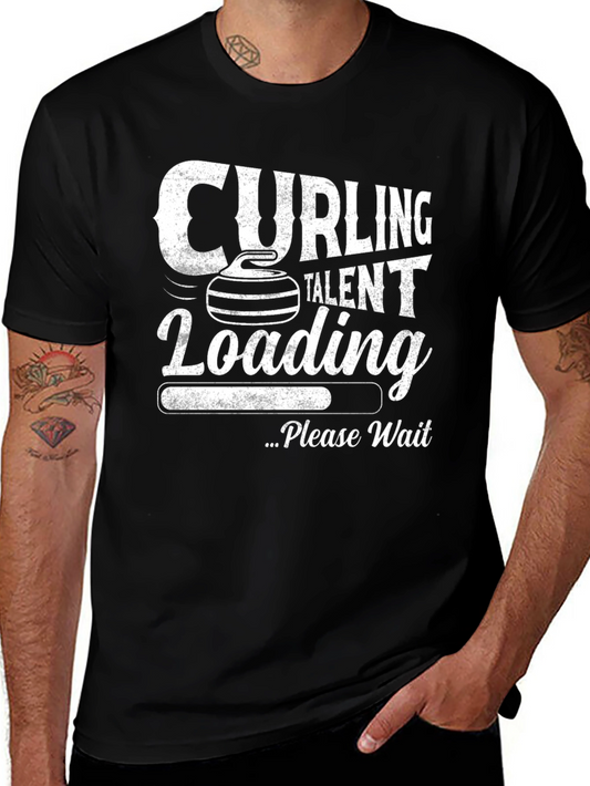 Curling Talent Loading T-Shirt - Funny Sports Tee