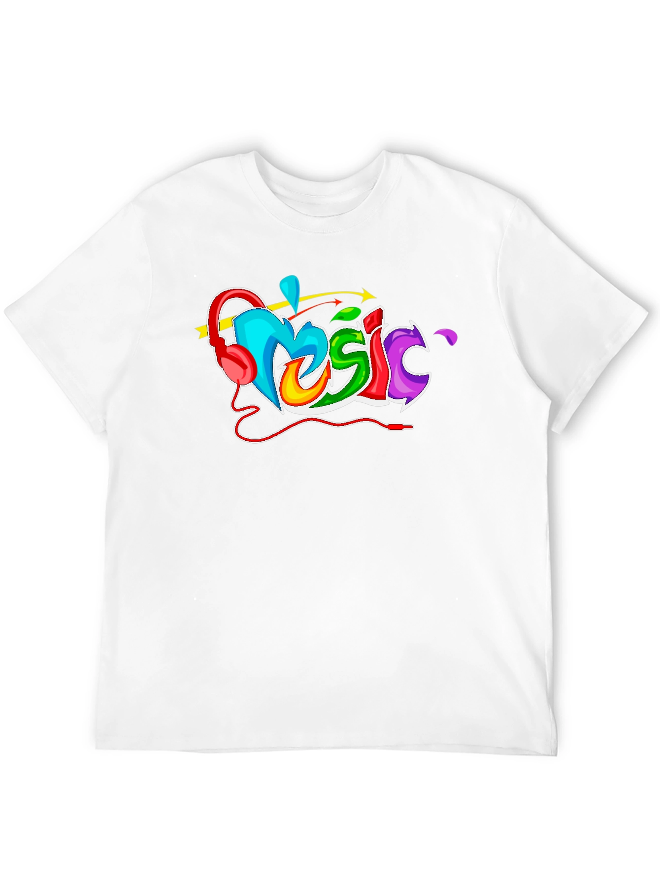 Colorful Music Graphic T-Shirt