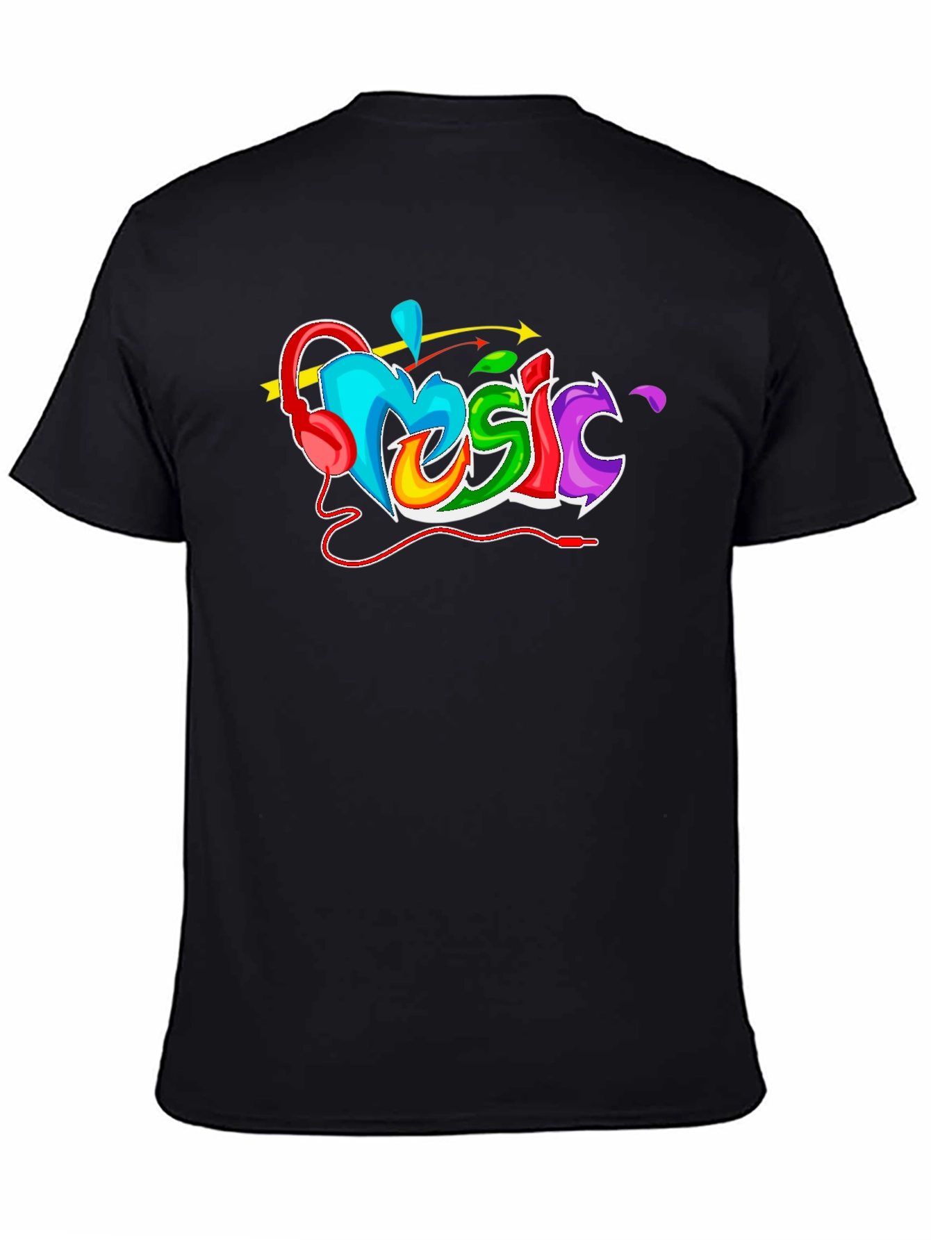 Colorful Music Graphic T-Shirt