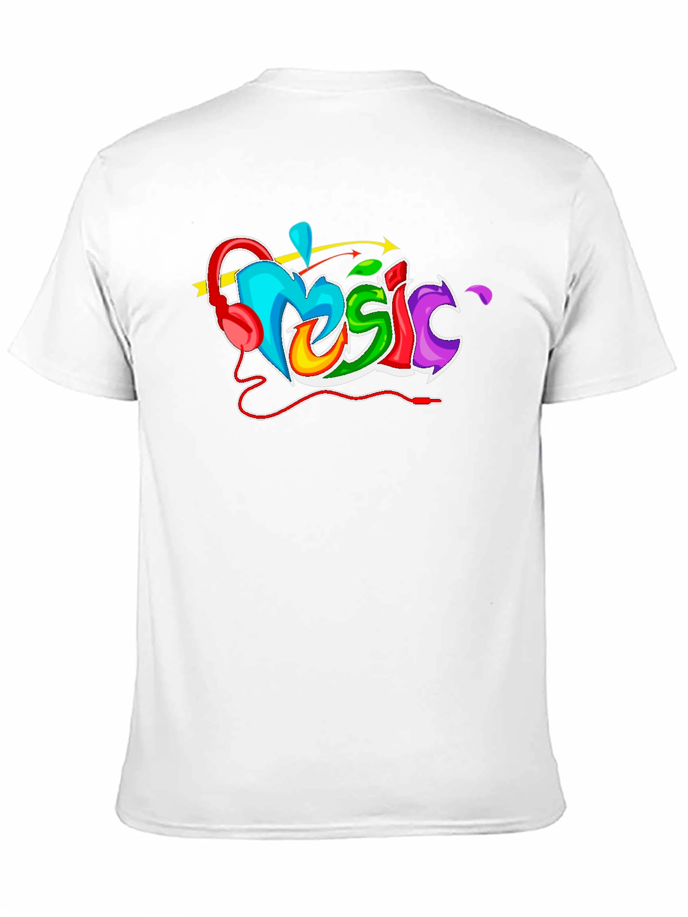 Colorful Music Graphic T-Shirt