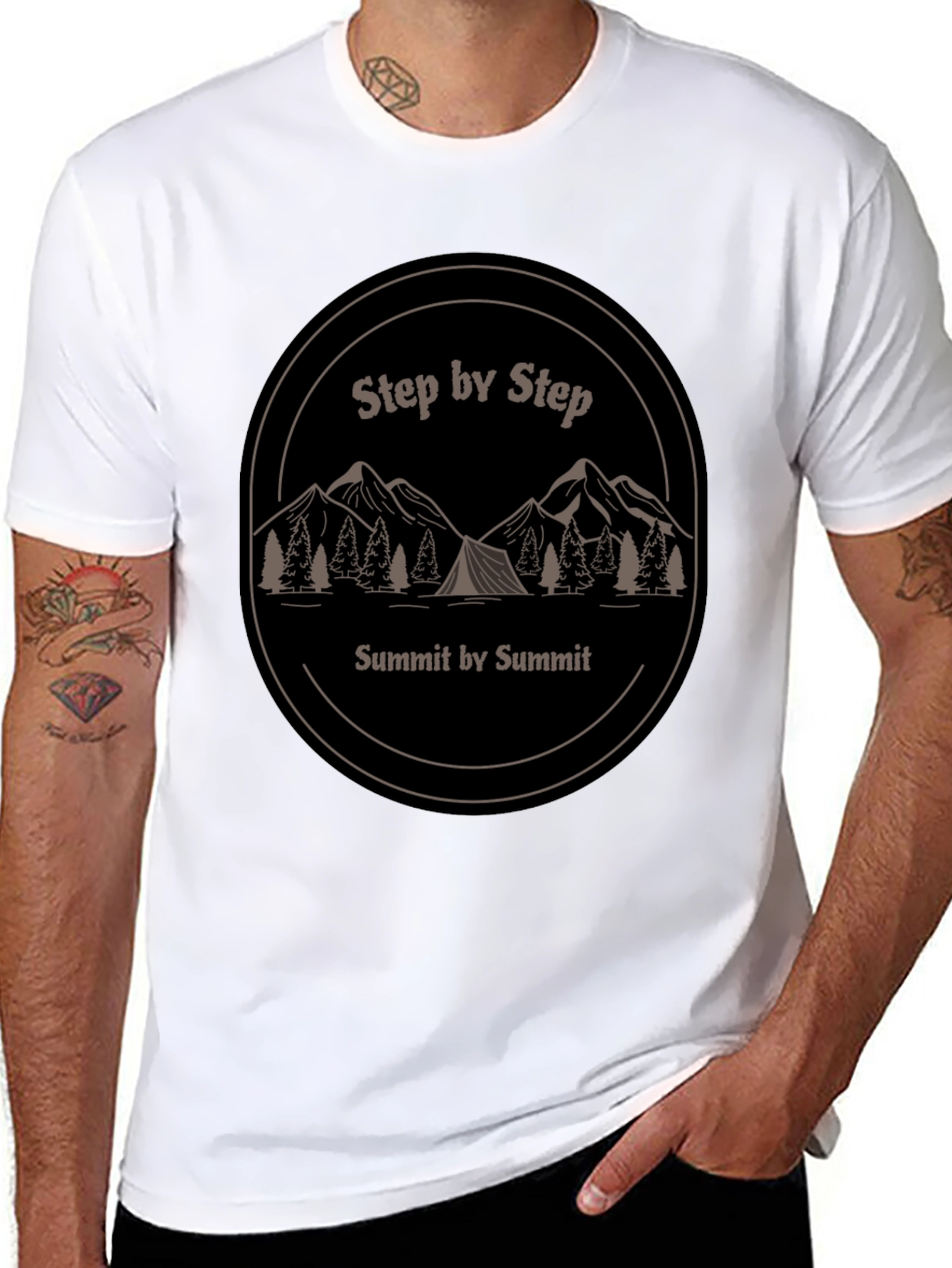 Step By Step Summit T-Shirt - Adventure Awaits!