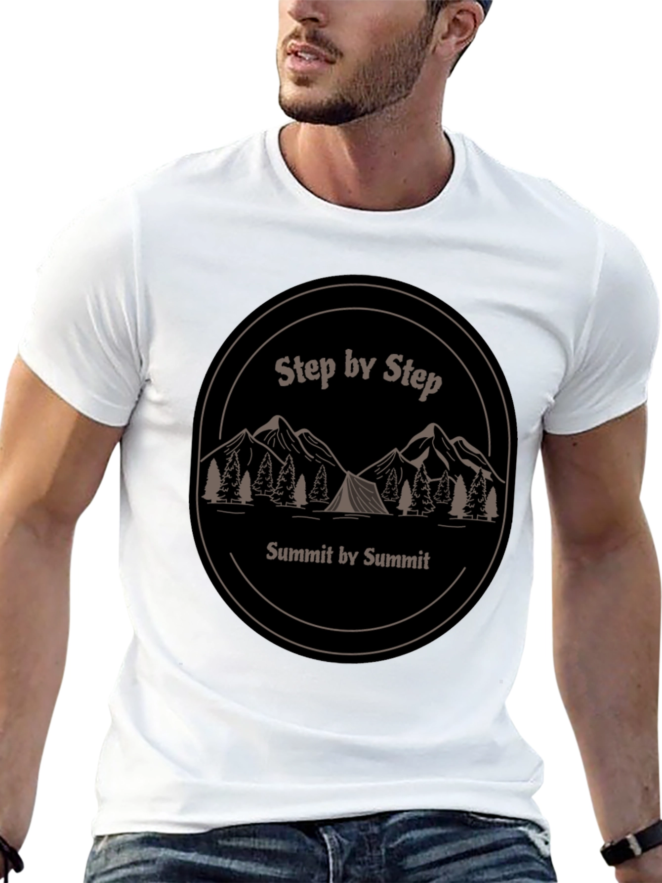 Step By Step Summit T-Shirt - Adventure Awaits!