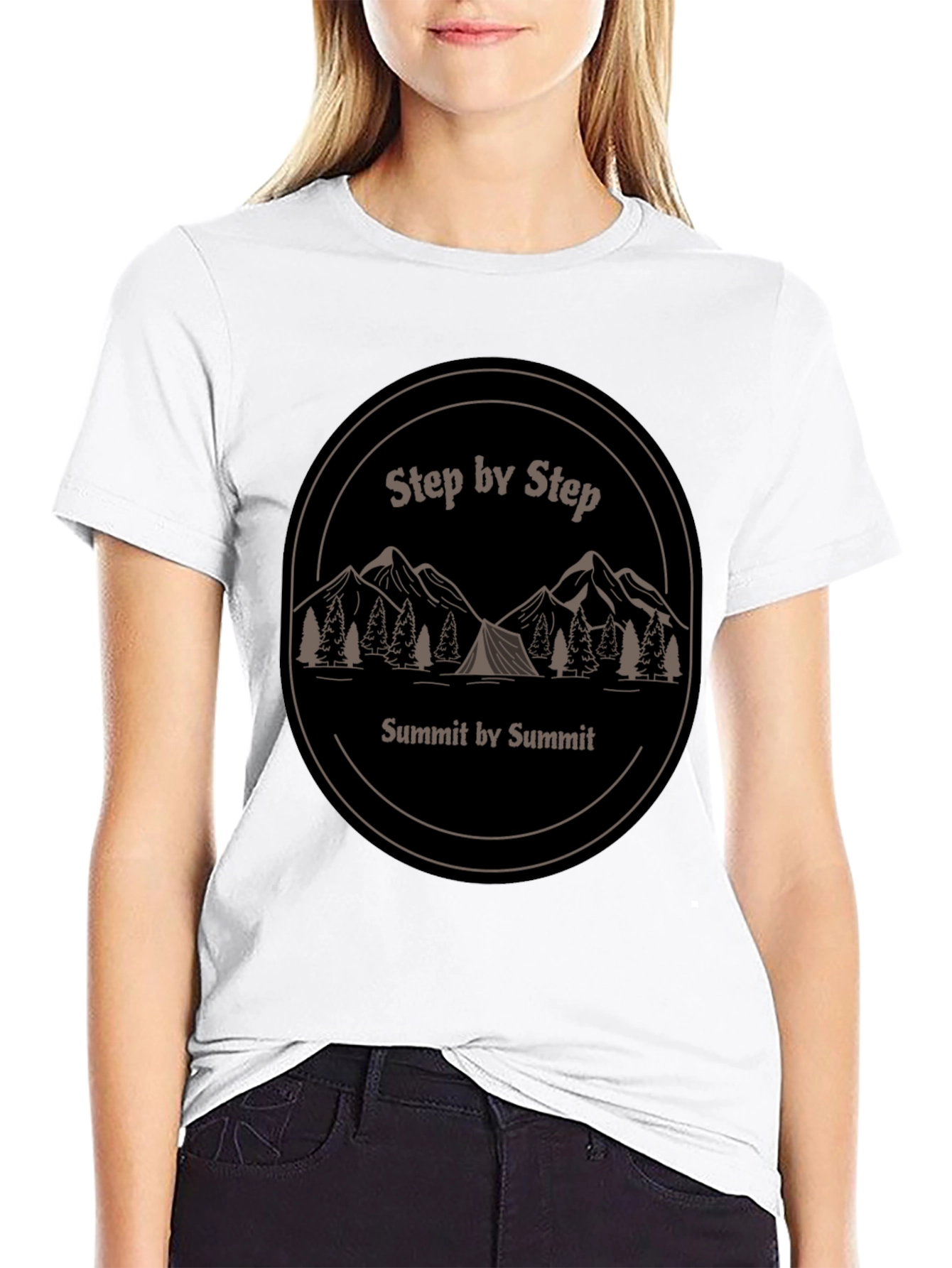 Step By Step Summit T-Shirt - Adventure Awaits!