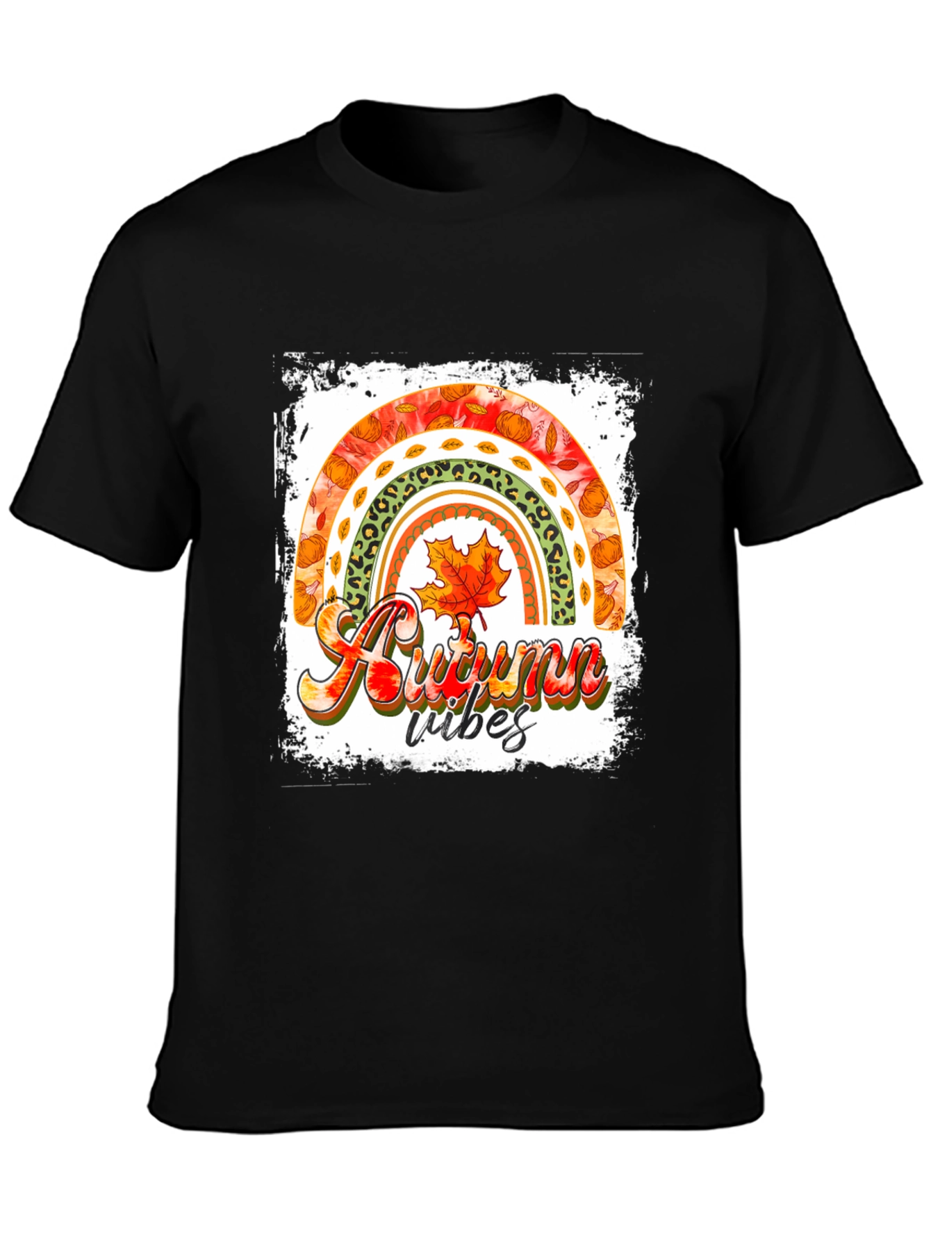 Autumn Vibes Rainbow Graphic Tee
