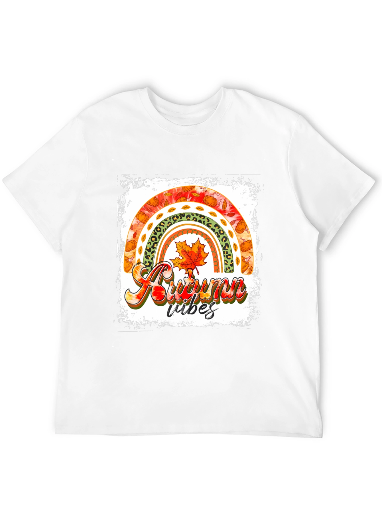 Autumn Vibes Rainbow Graphic Tee