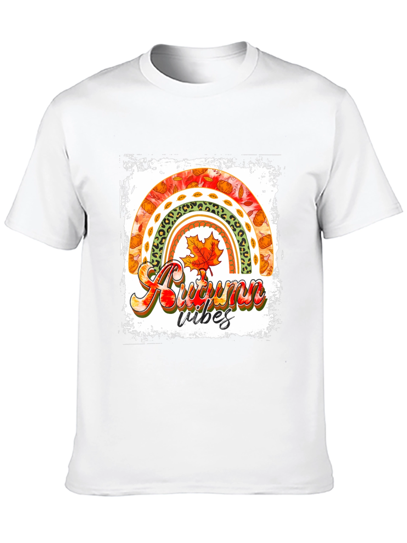 Autumn Vibes Rainbow Graphic Tee