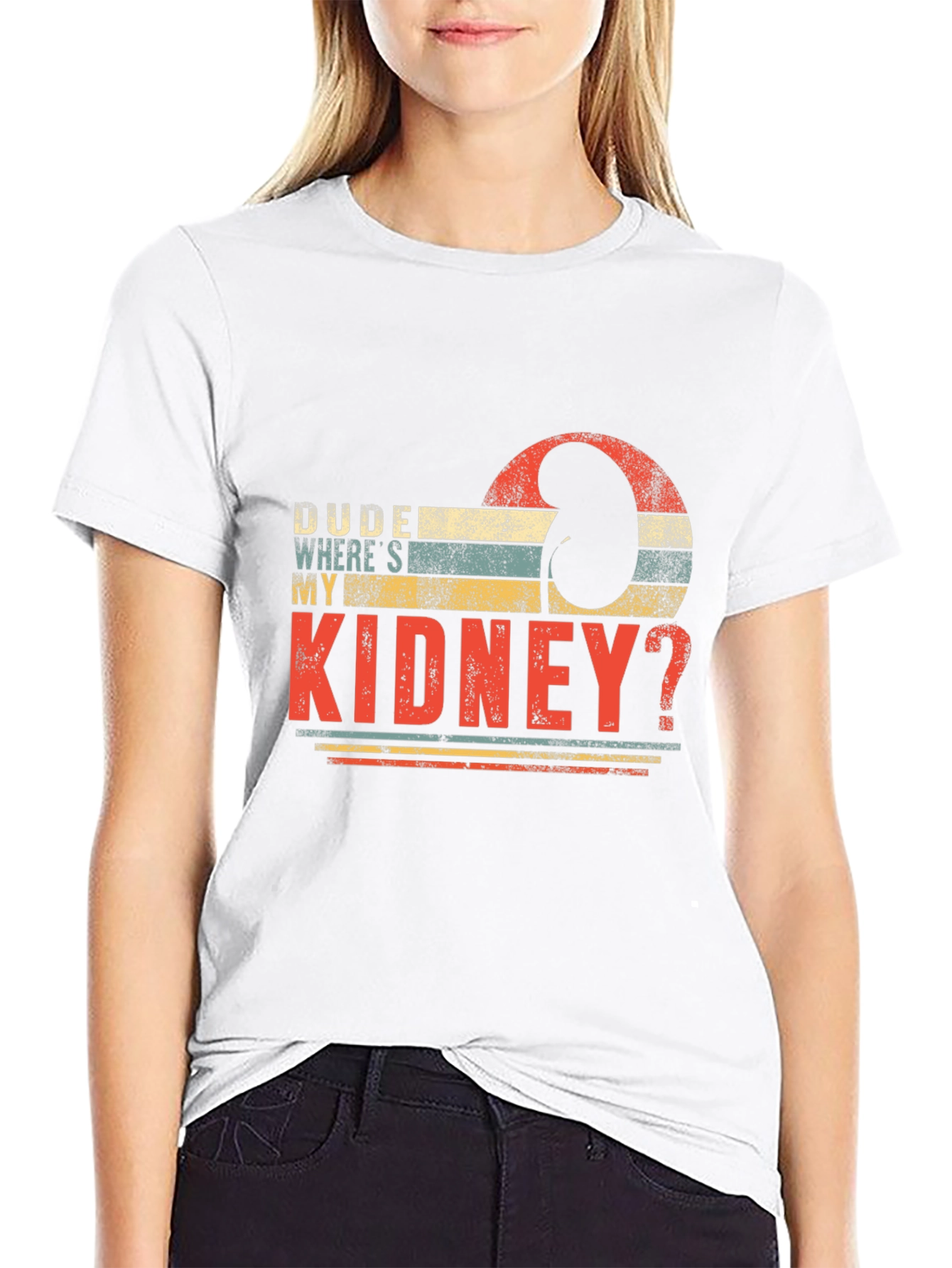 Dude Wheres My Kidney? Black T-Shirt