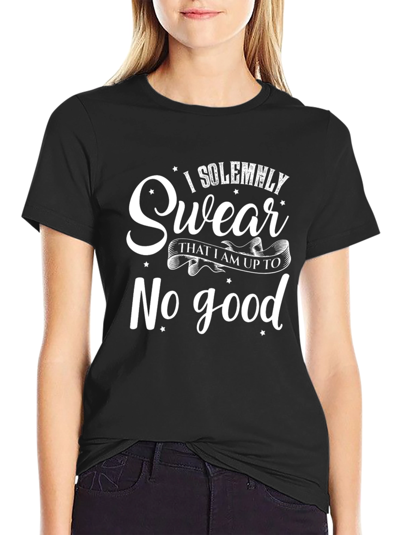 I Solemnly Swear Mens Black Graphic T-Shirt