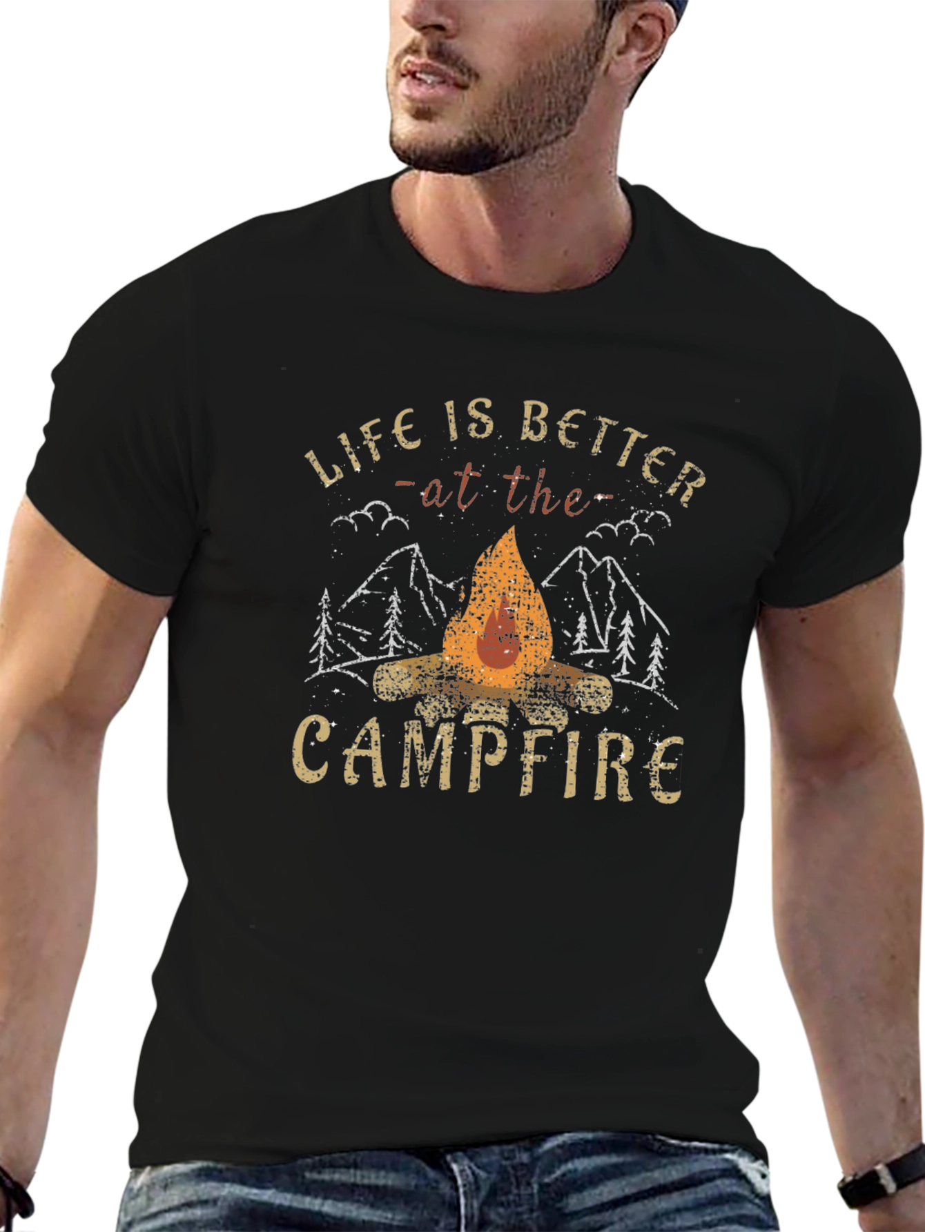 Campfire Graphic Tee - Life is Better Outdoors