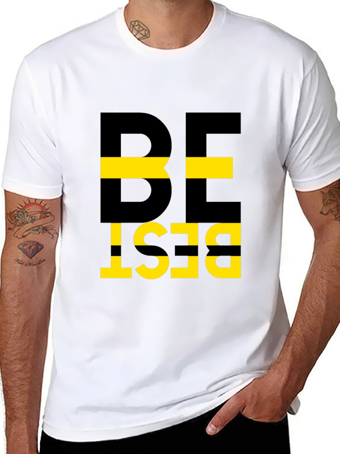 Be Best Graphic Tee - Mens Black Cotton T-Shirt
