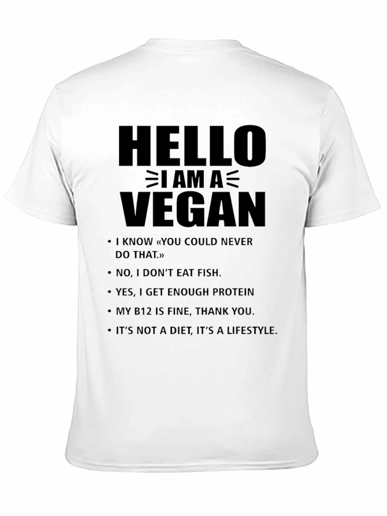 Vegan Lifestyle Graphic Tee - Black