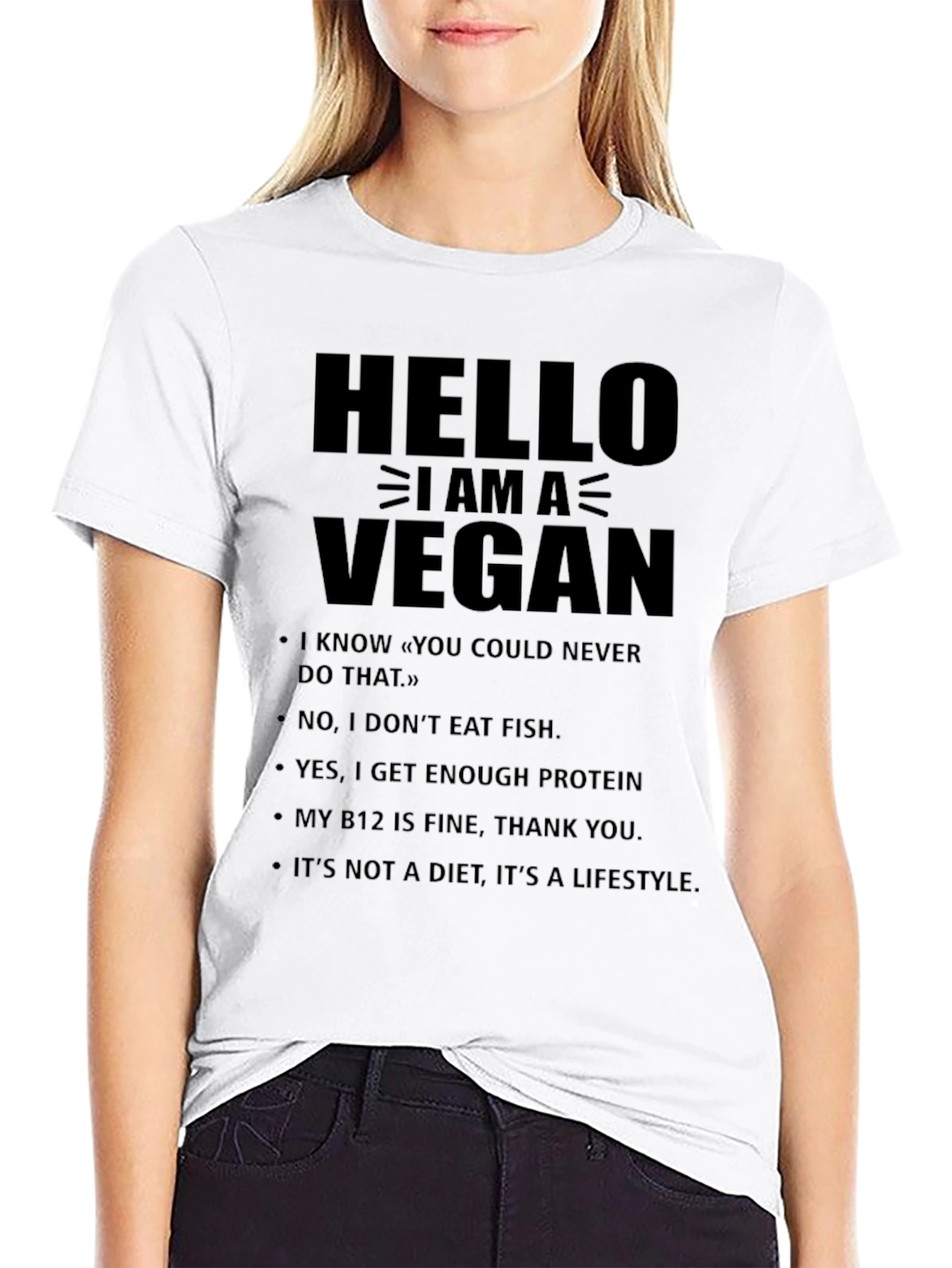 Vegan Lifestyle Graphic Tee - Black