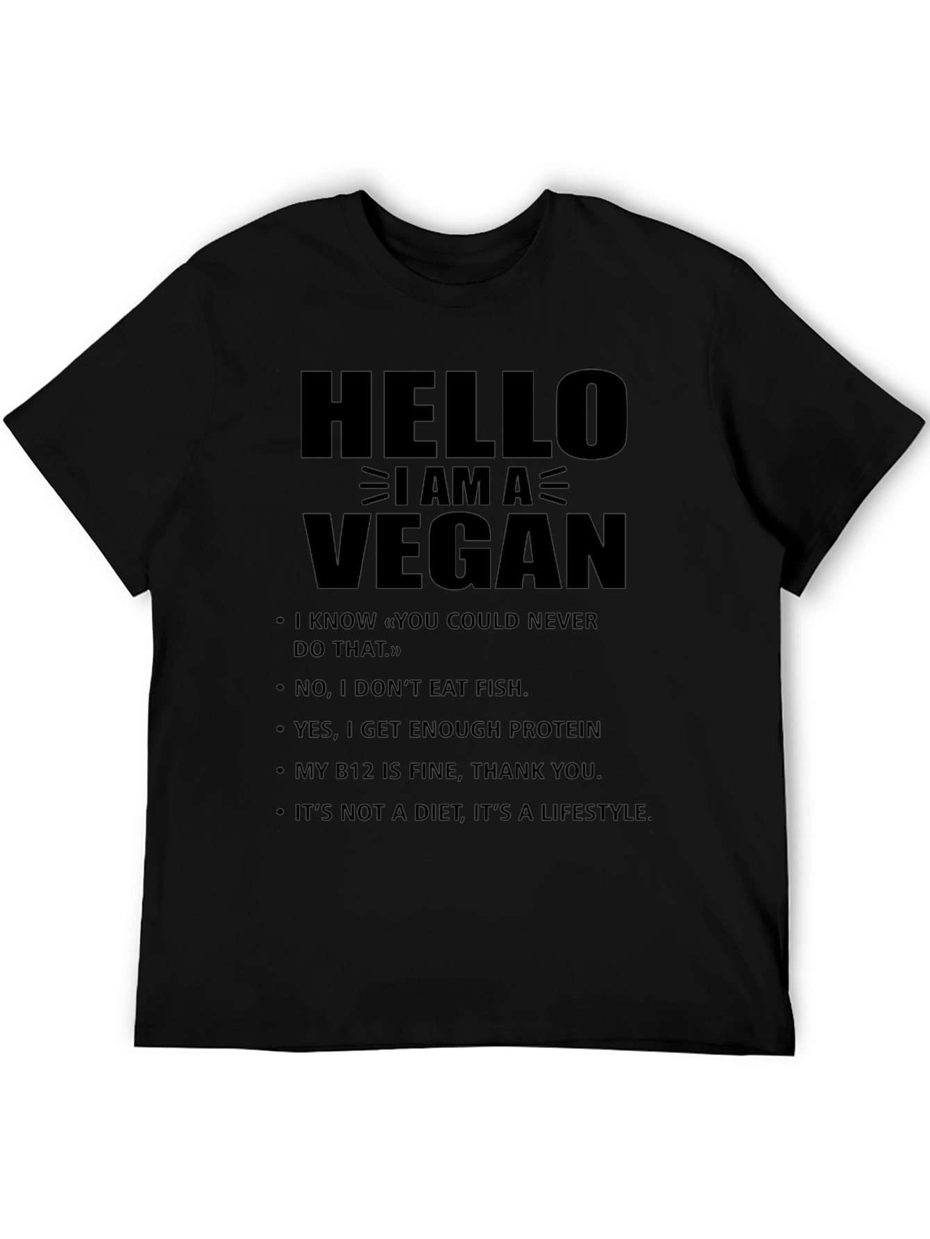 Vegan Lifestyle Graphic Tee - Black