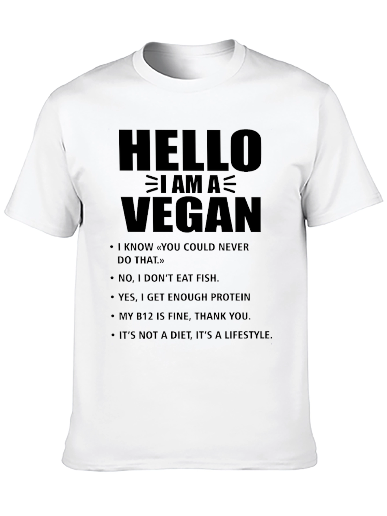 Vegan Lifestyle Graphic Tee - Black