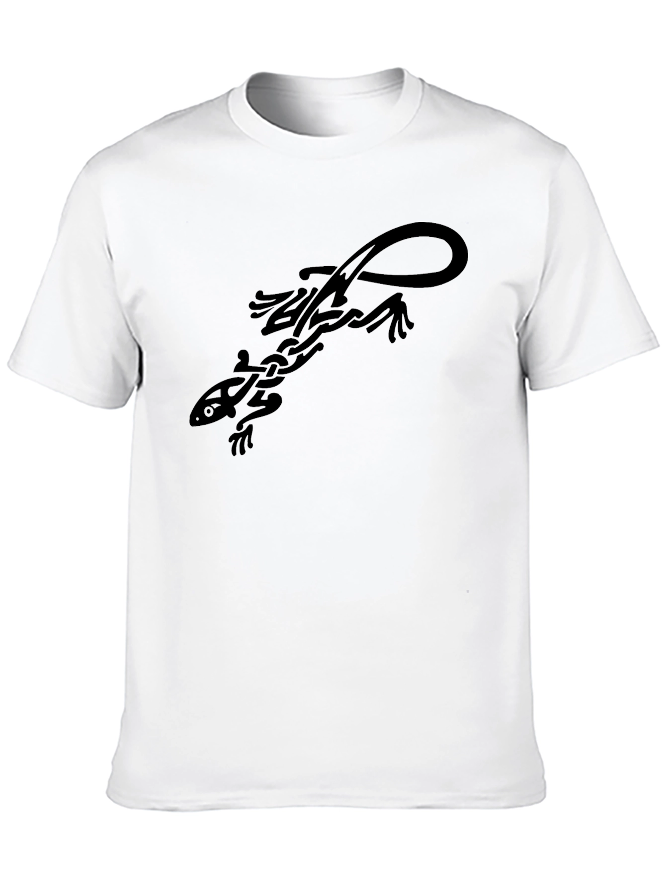 Tribal Lizard Graphic Tee - Cool Casual Style