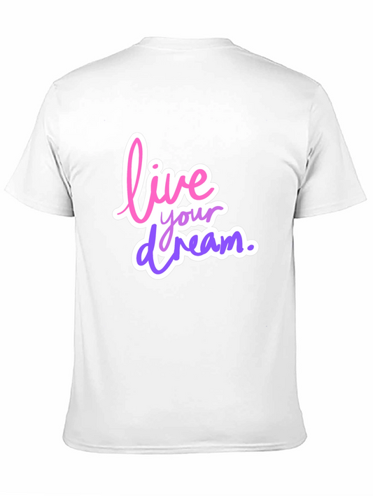 Live Your Dream Graphic Tee - Trendy Black T-Shirt