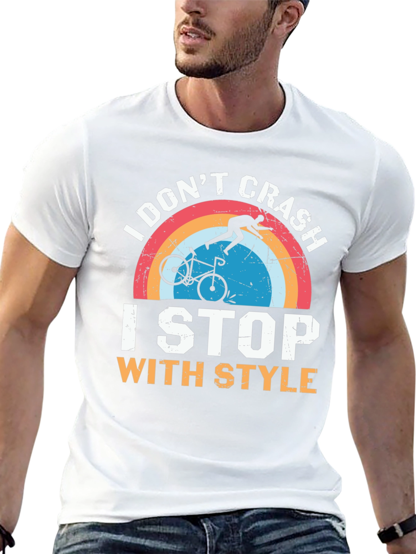 I Dont Crash I Stop With Style Black T-Shirt