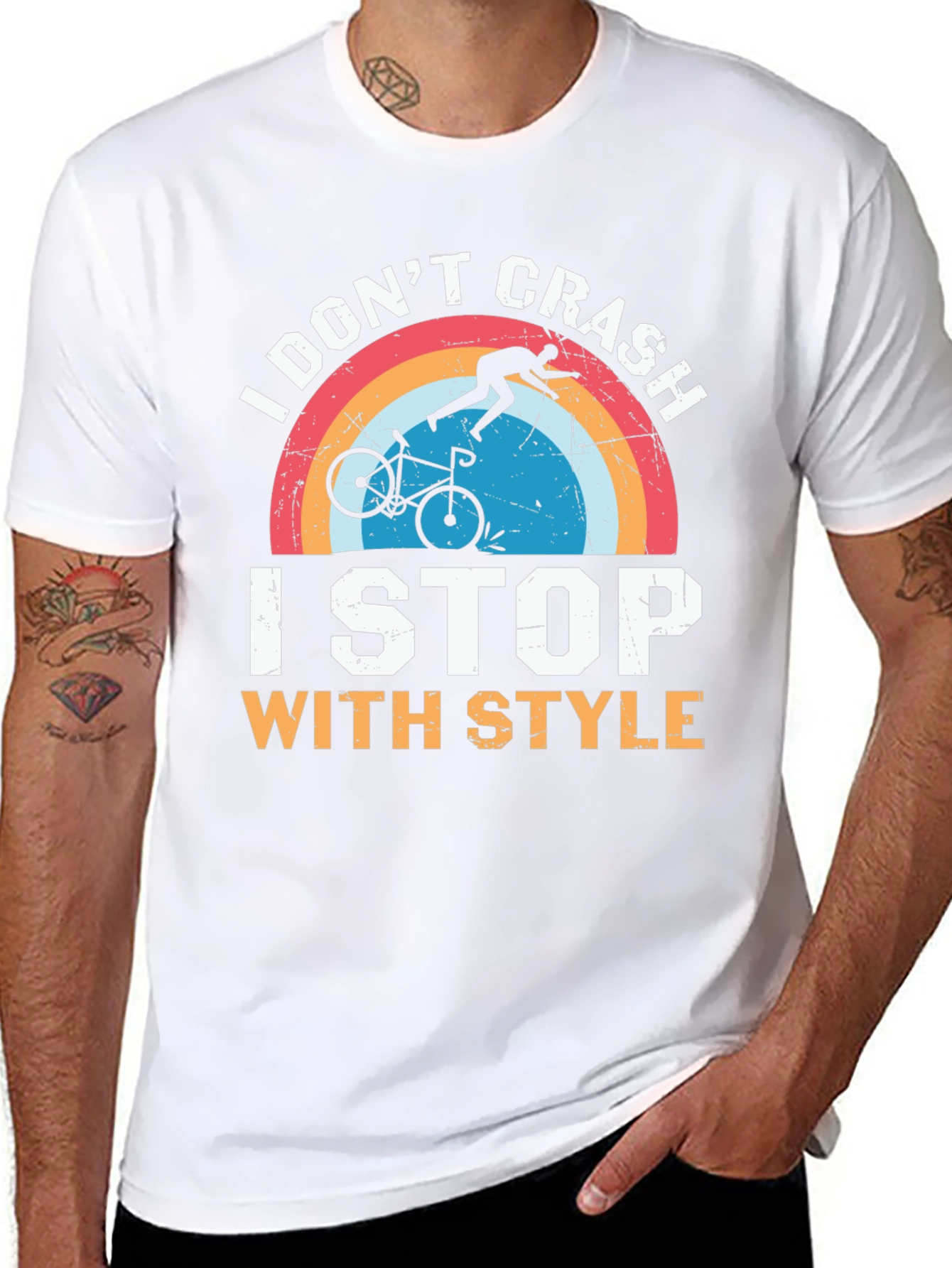 I Dont Crash I Stop With Style Black T-Shirt