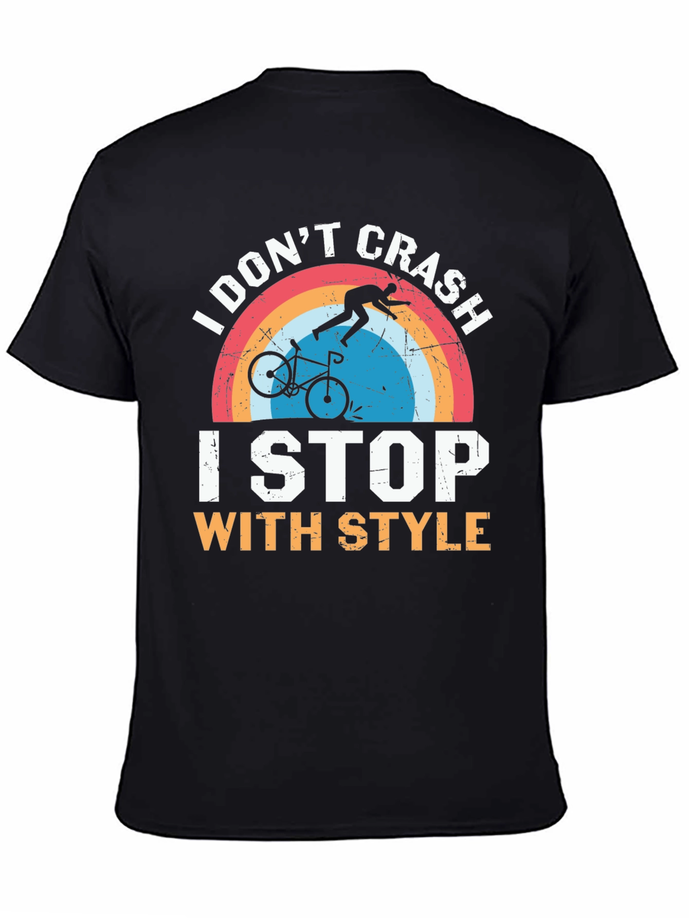 I Dont Crash I Stop With Style Black T-Shirt