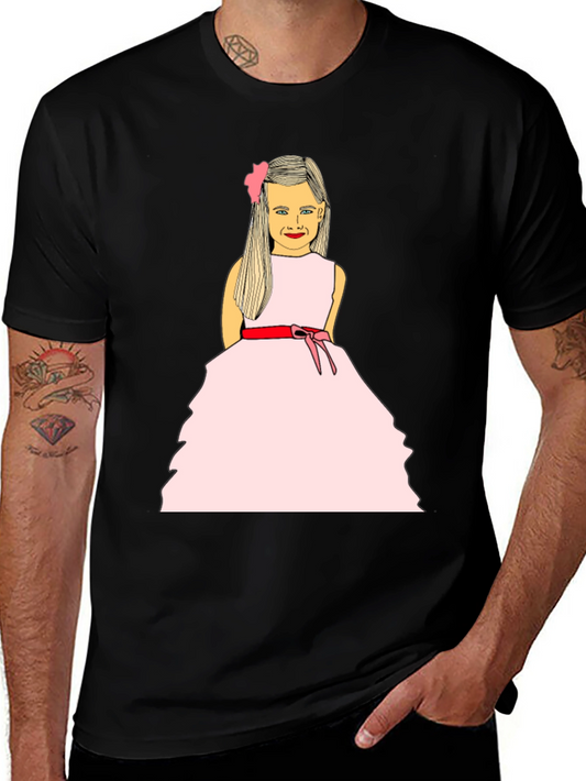 Girl in Pink Dress Graphic T-Shirt