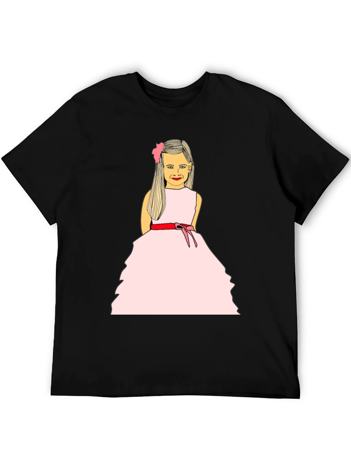 Girl in Pink Dress Graphic T-Shirt