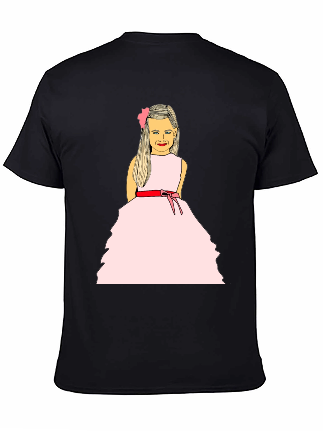 Girl in Pink Dress Graphic T-Shirt