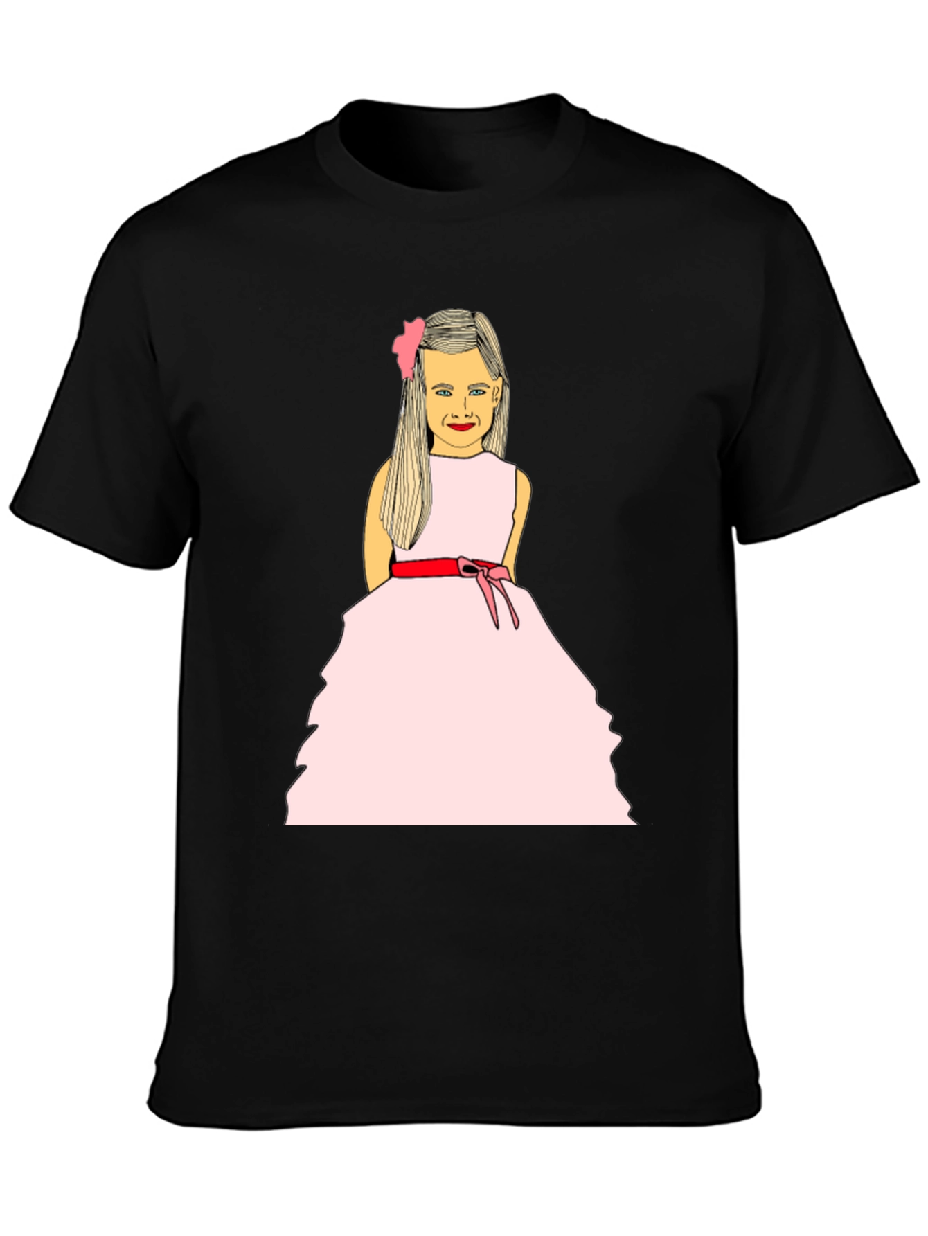 Girl in Pink Dress Graphic T-Shirt