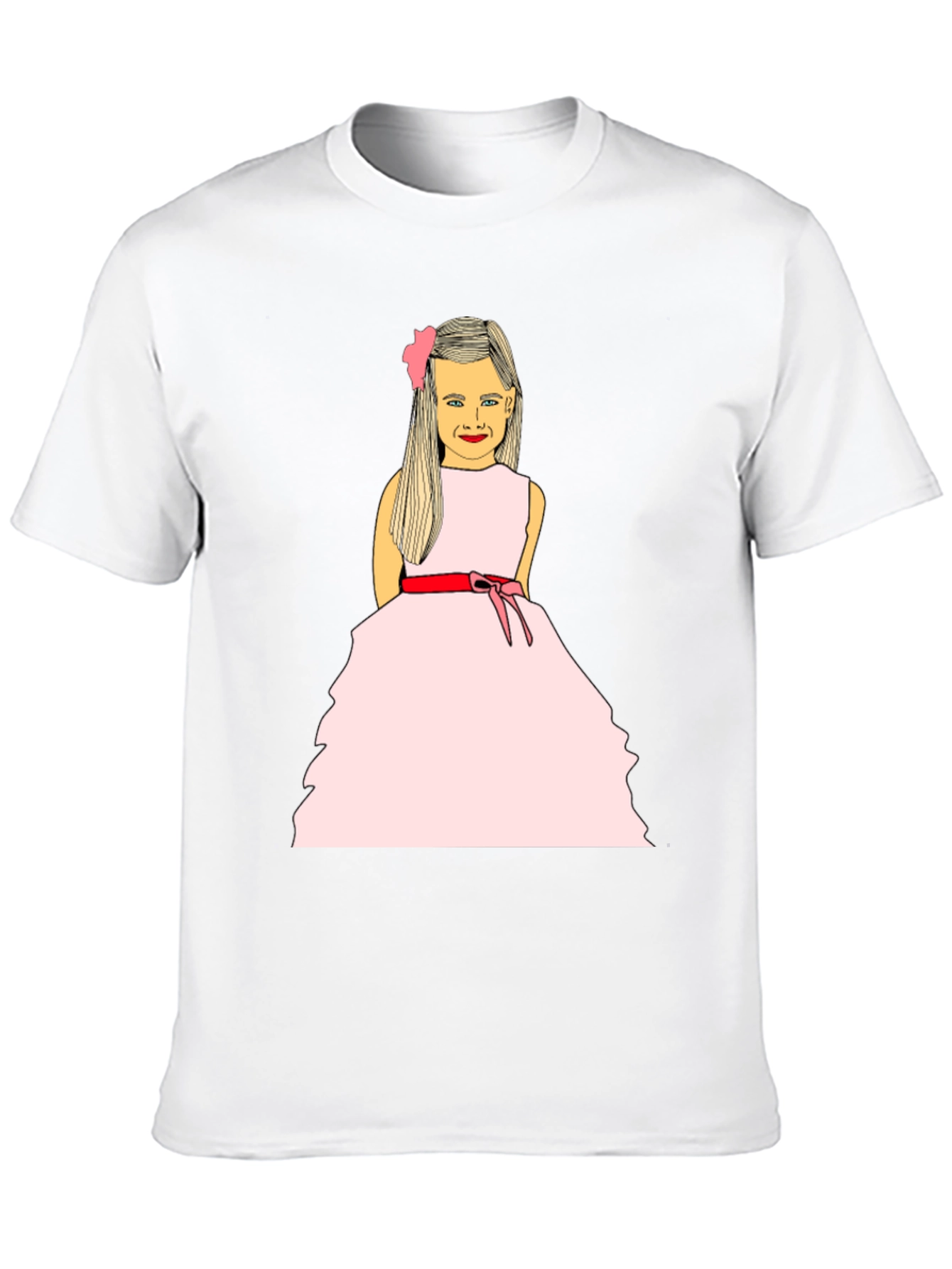 Girl in Pink Dress Graphic T-Shirt