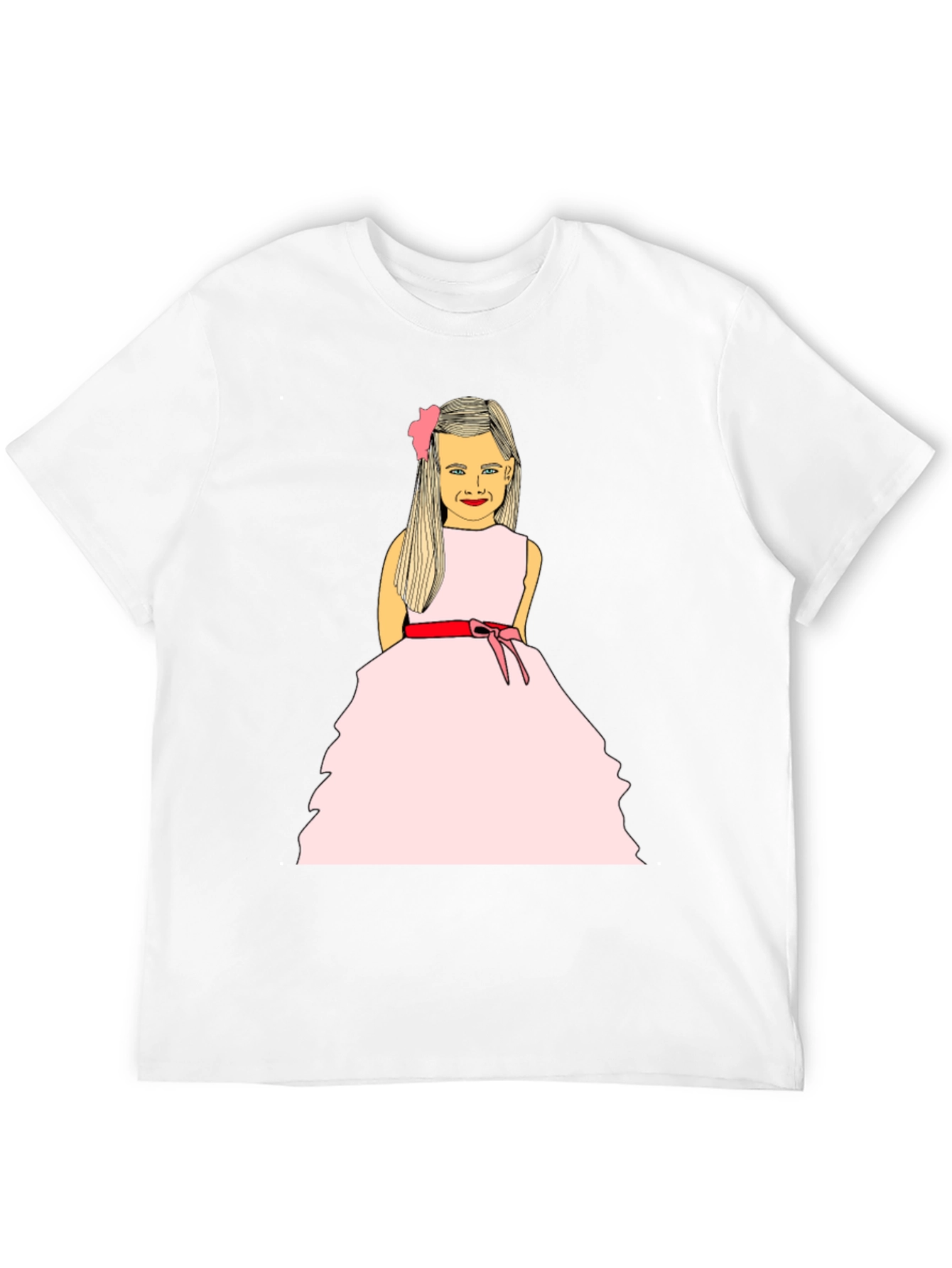 Girl in Pink Dress Graphic T-Shirt