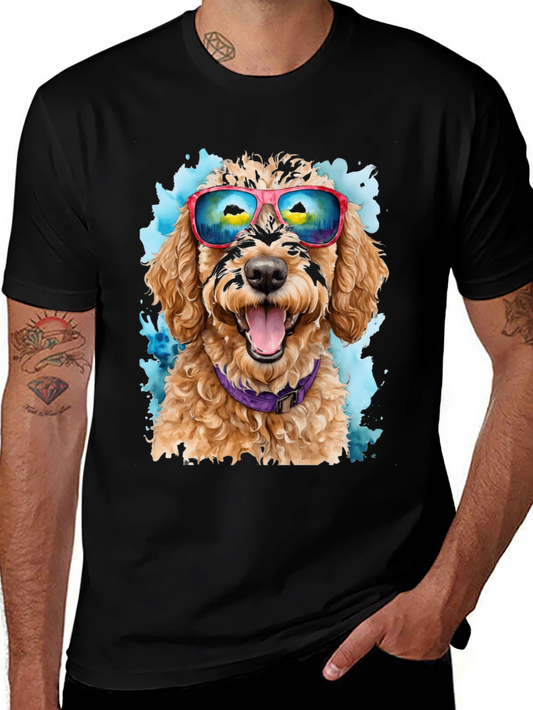 Dog with Sunglasses T-Shirt - Cool Canine Style