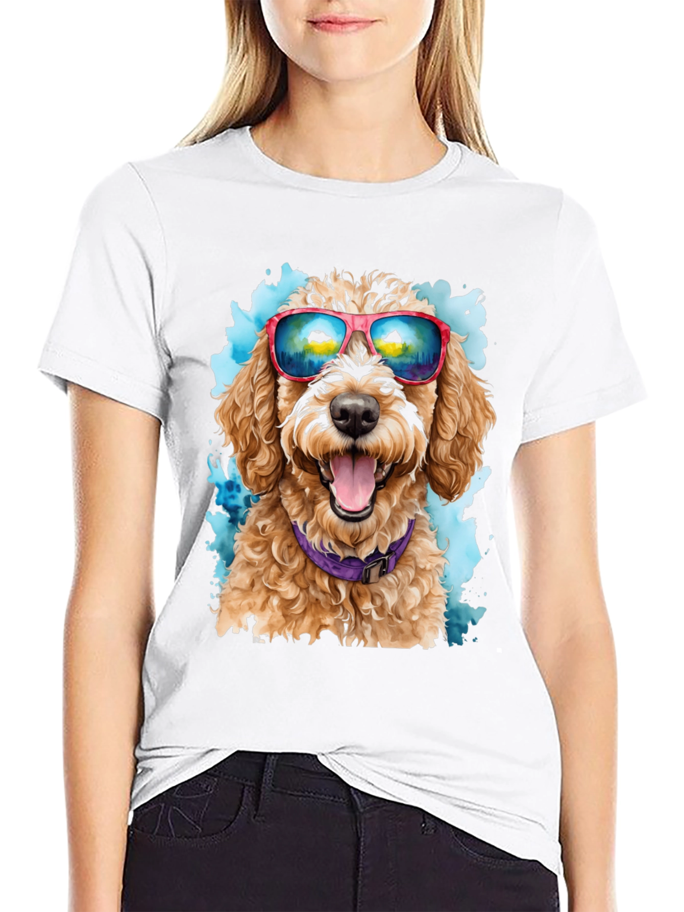 Dog with Sunglasses T-Shirt - Cool Canine Style