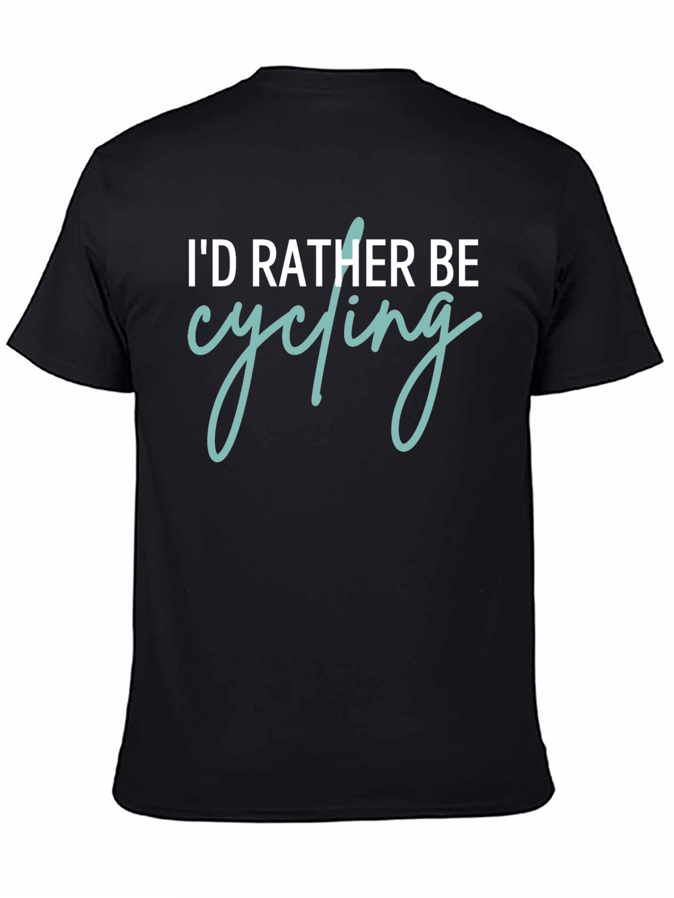 Id Rather Be Cycling Graphic Tee - Black Cotton